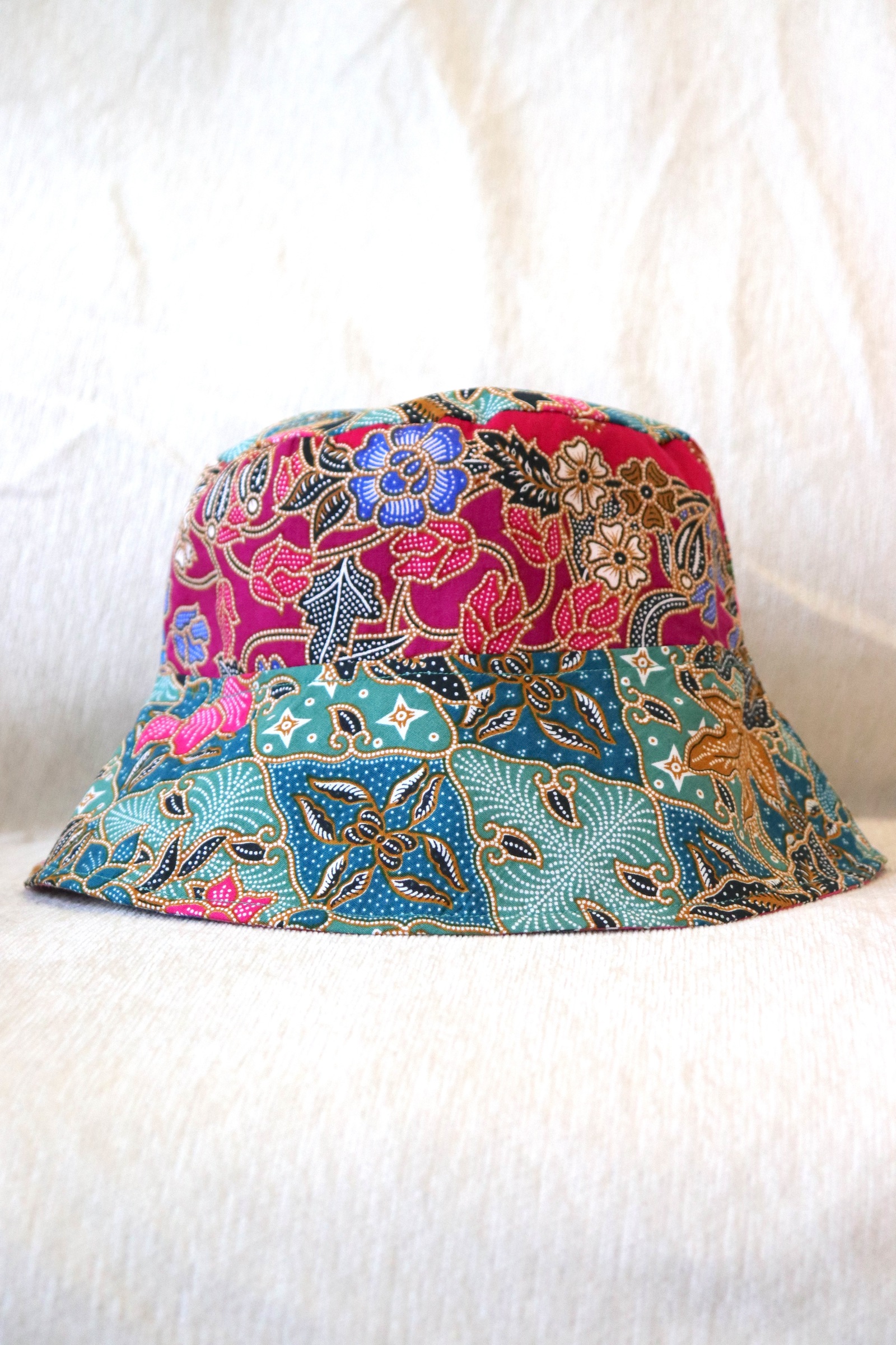 Patchwork Batik Bucket Hat Wide Brim - Wanderlust