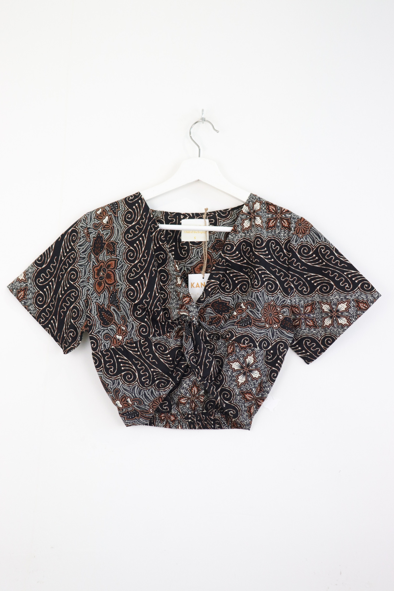 Twisted Front Batik Top - Risma