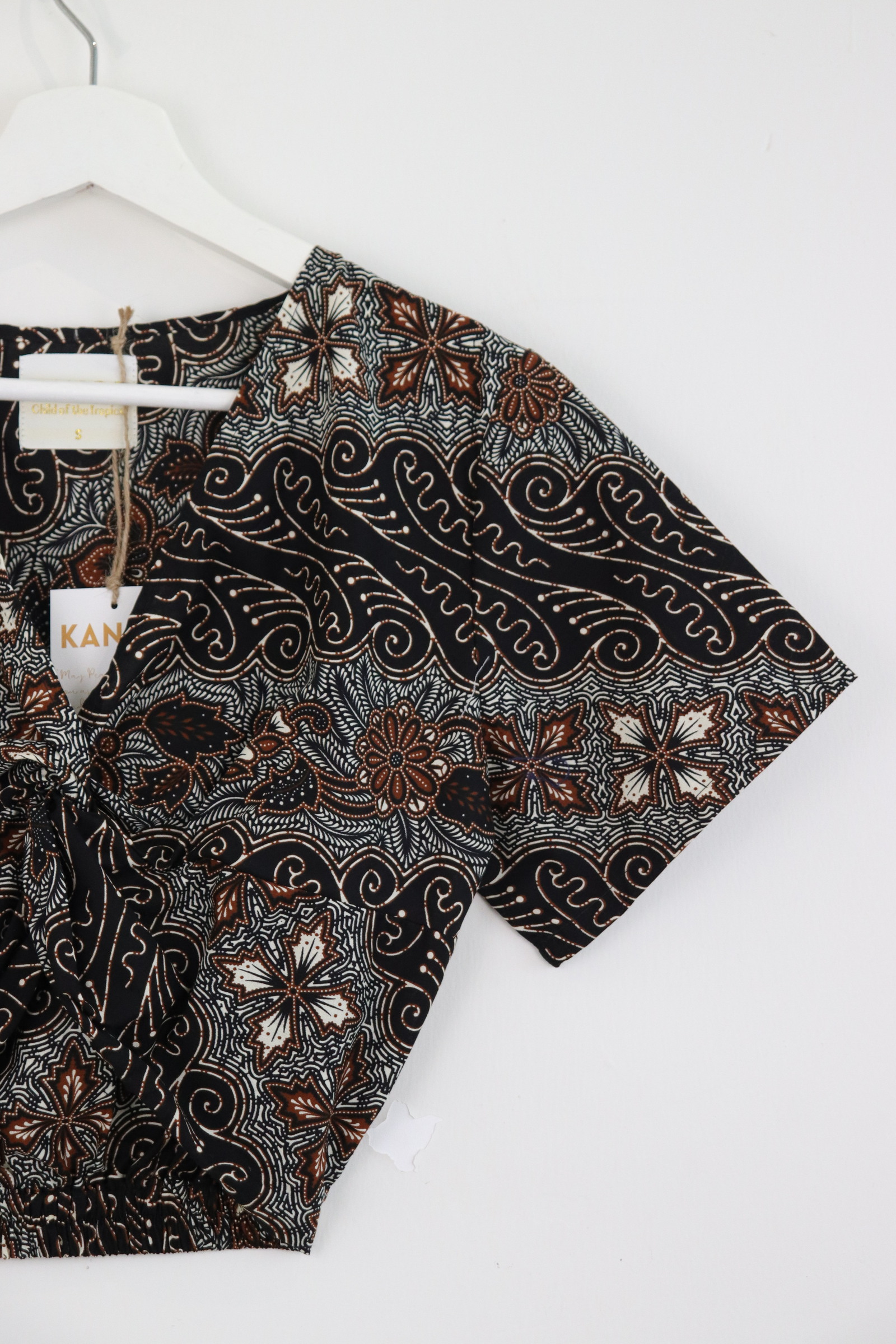 Twisted Front Batik Top - Risma