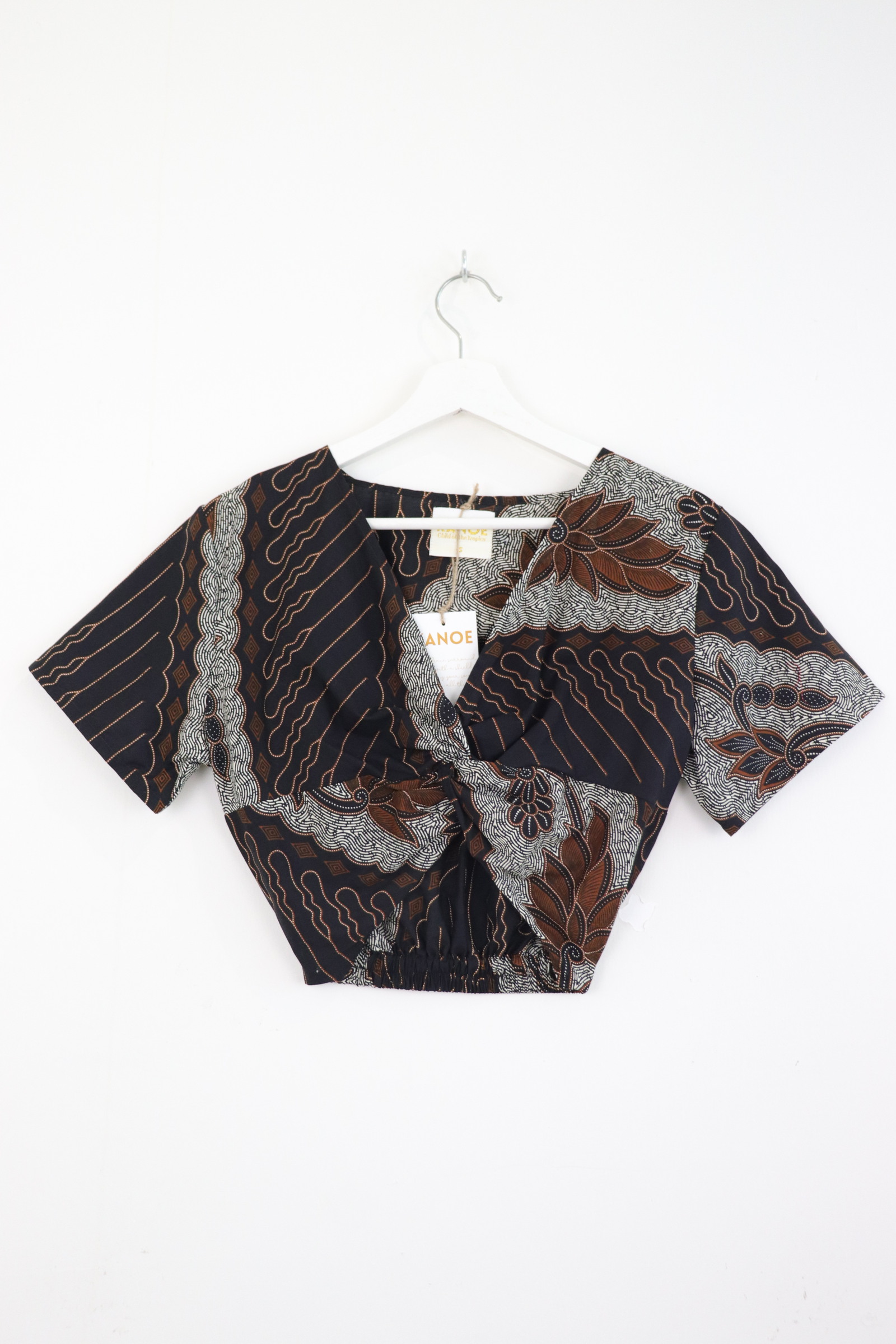 Twisted Front Batik Top - Candra Aria