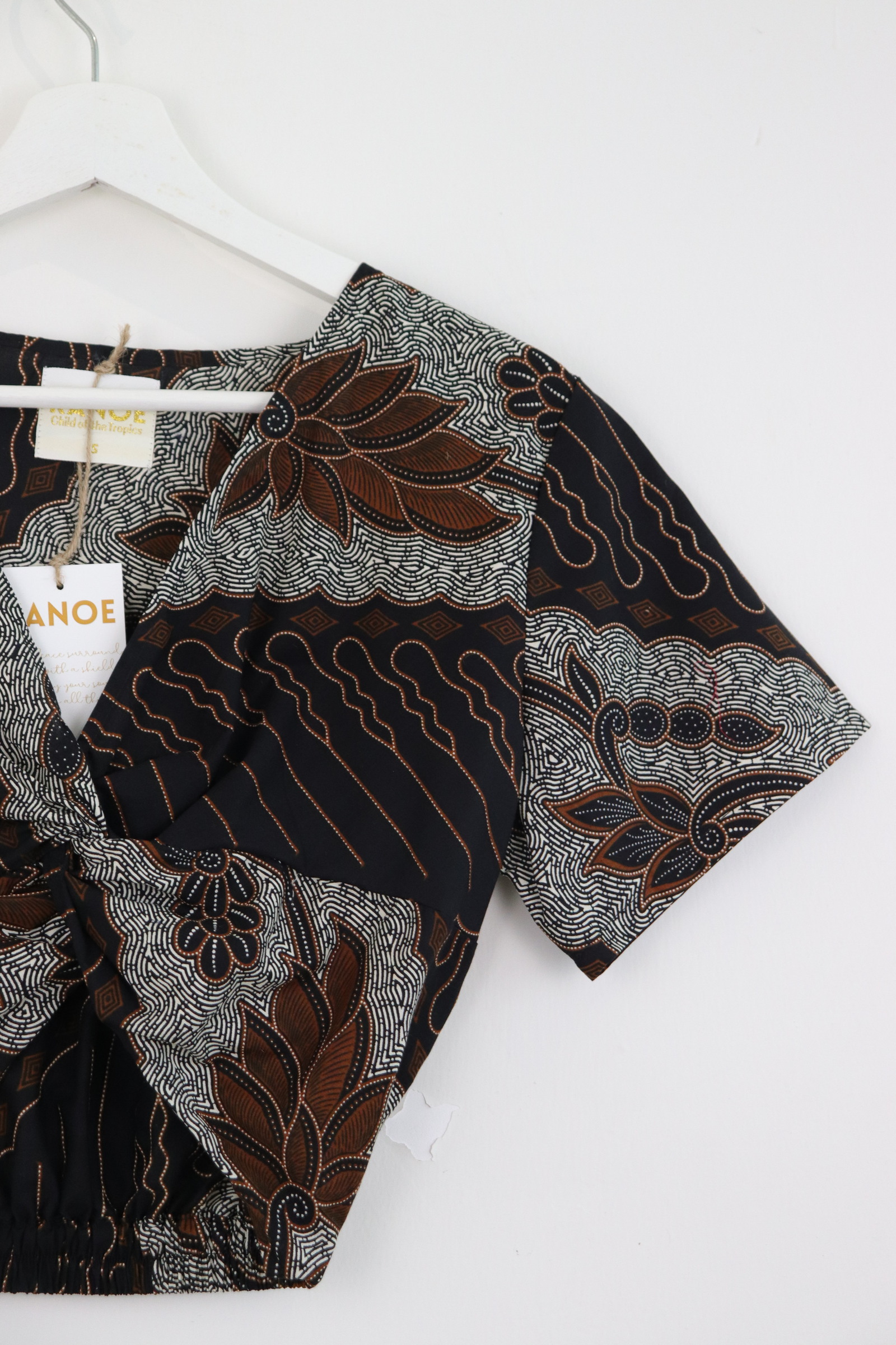 Twisted Front Batik Top - Candra Aria