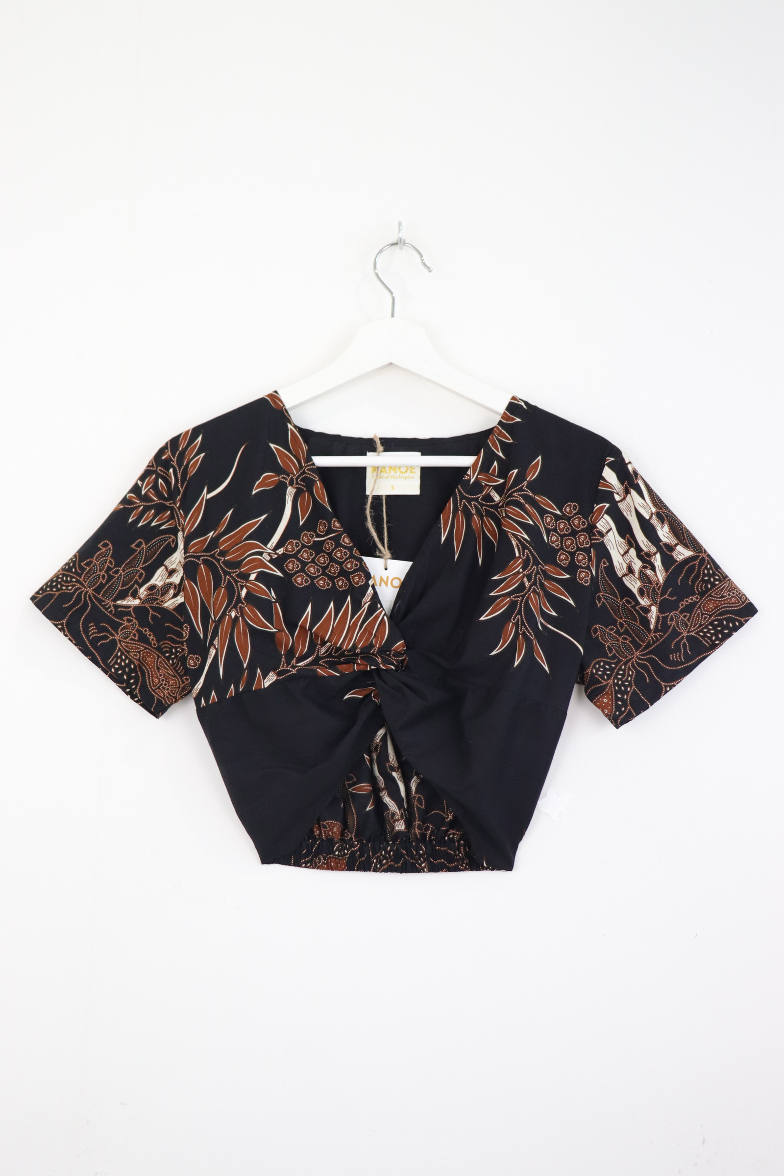 Twisted Front Batik Top - Kazuya