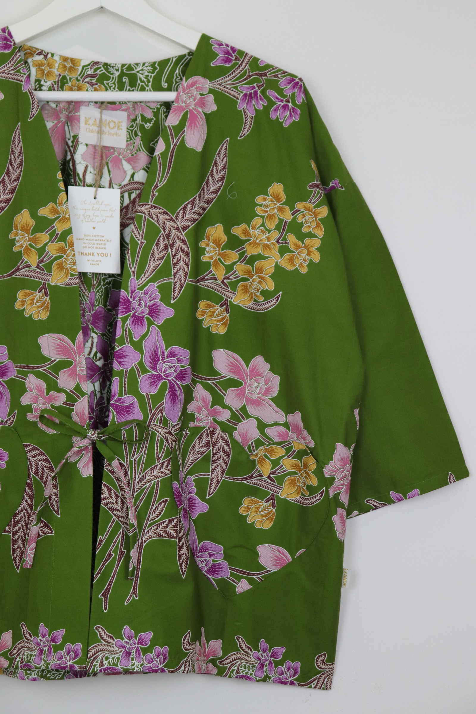 Kimono Basic Heart Pockets - Verdant Love