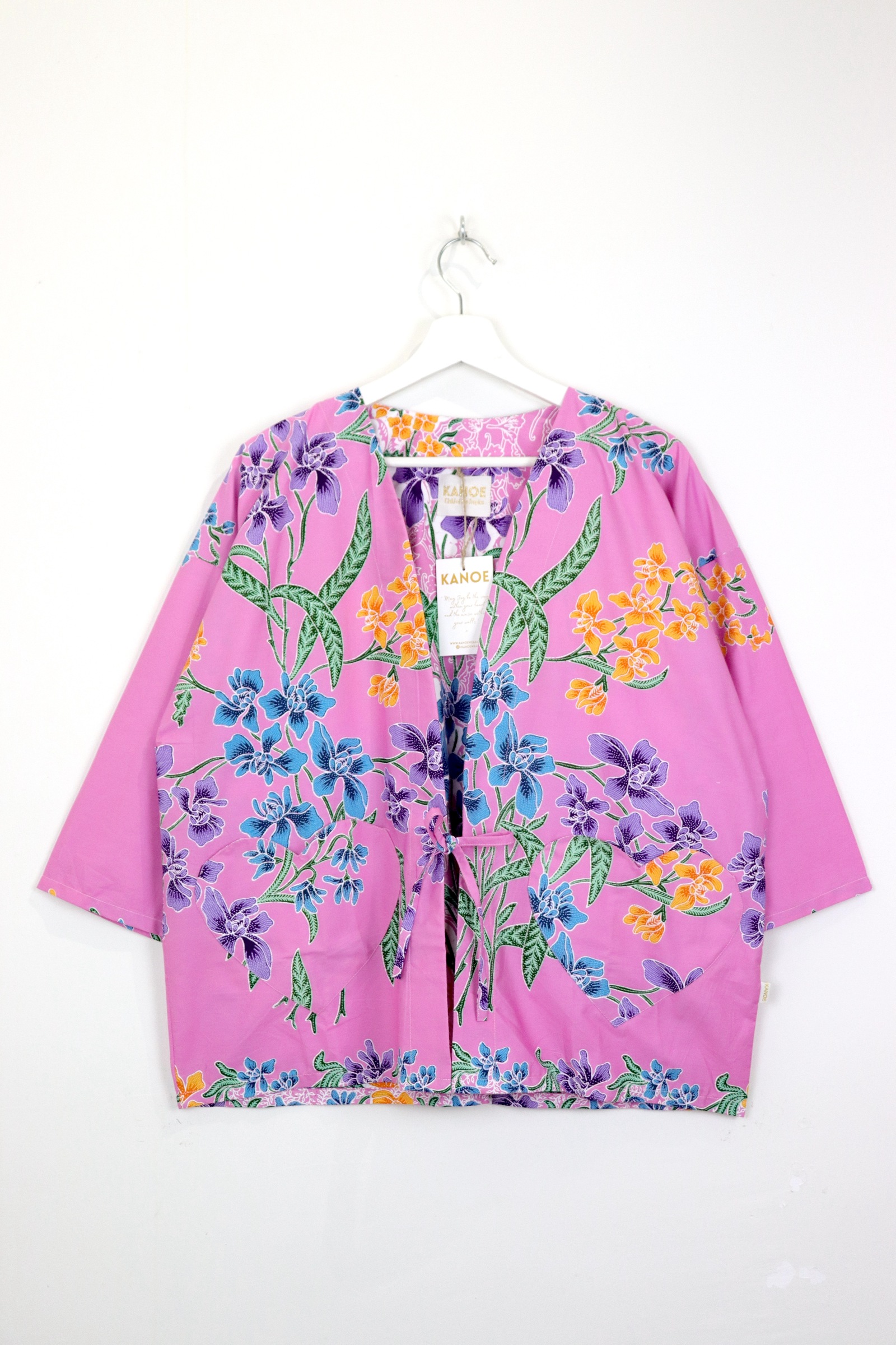 Kimono Basic Heart Pockets - Bubblegum Bliss