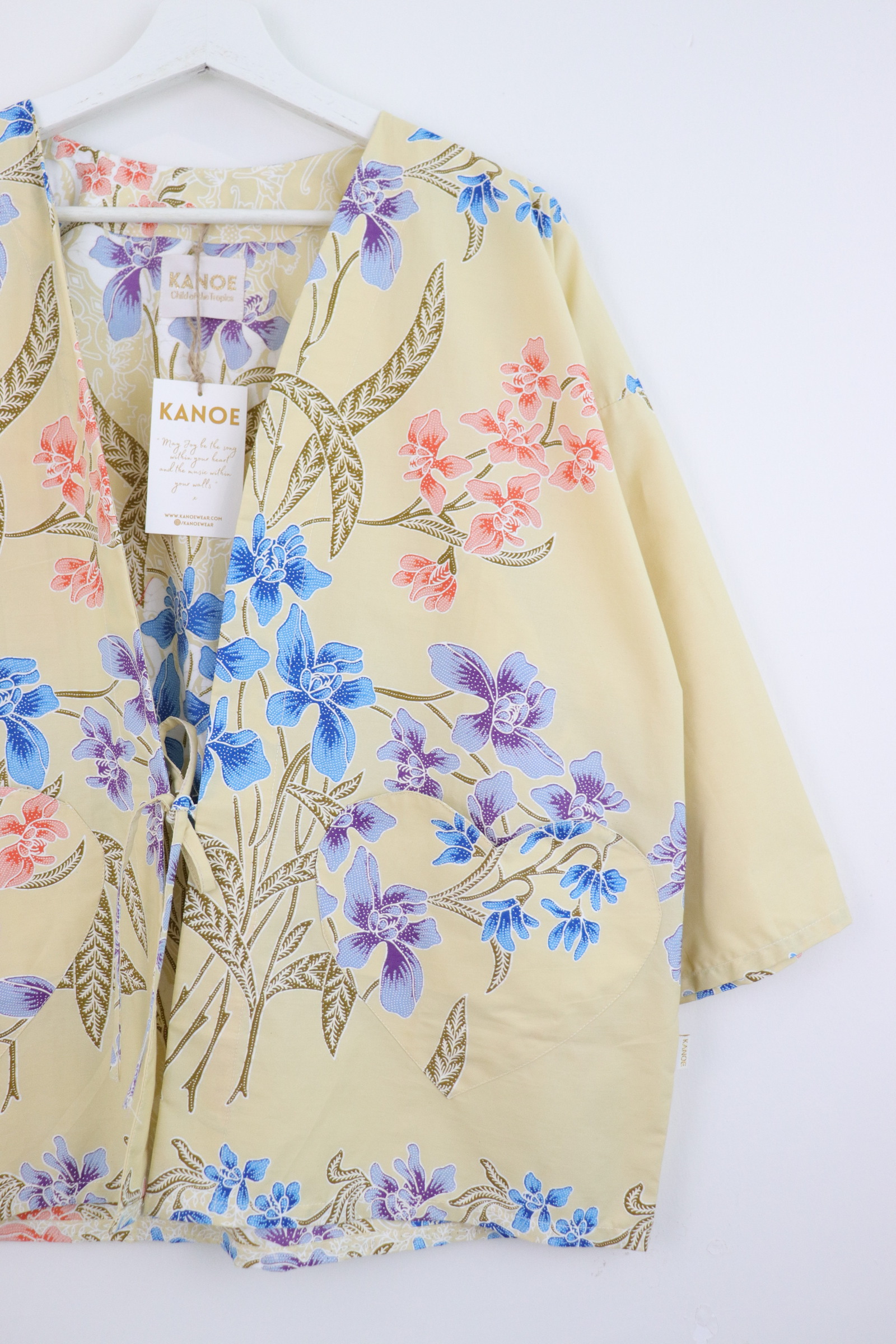 Kimono Basic Heart Pockets - Lemonade Love
