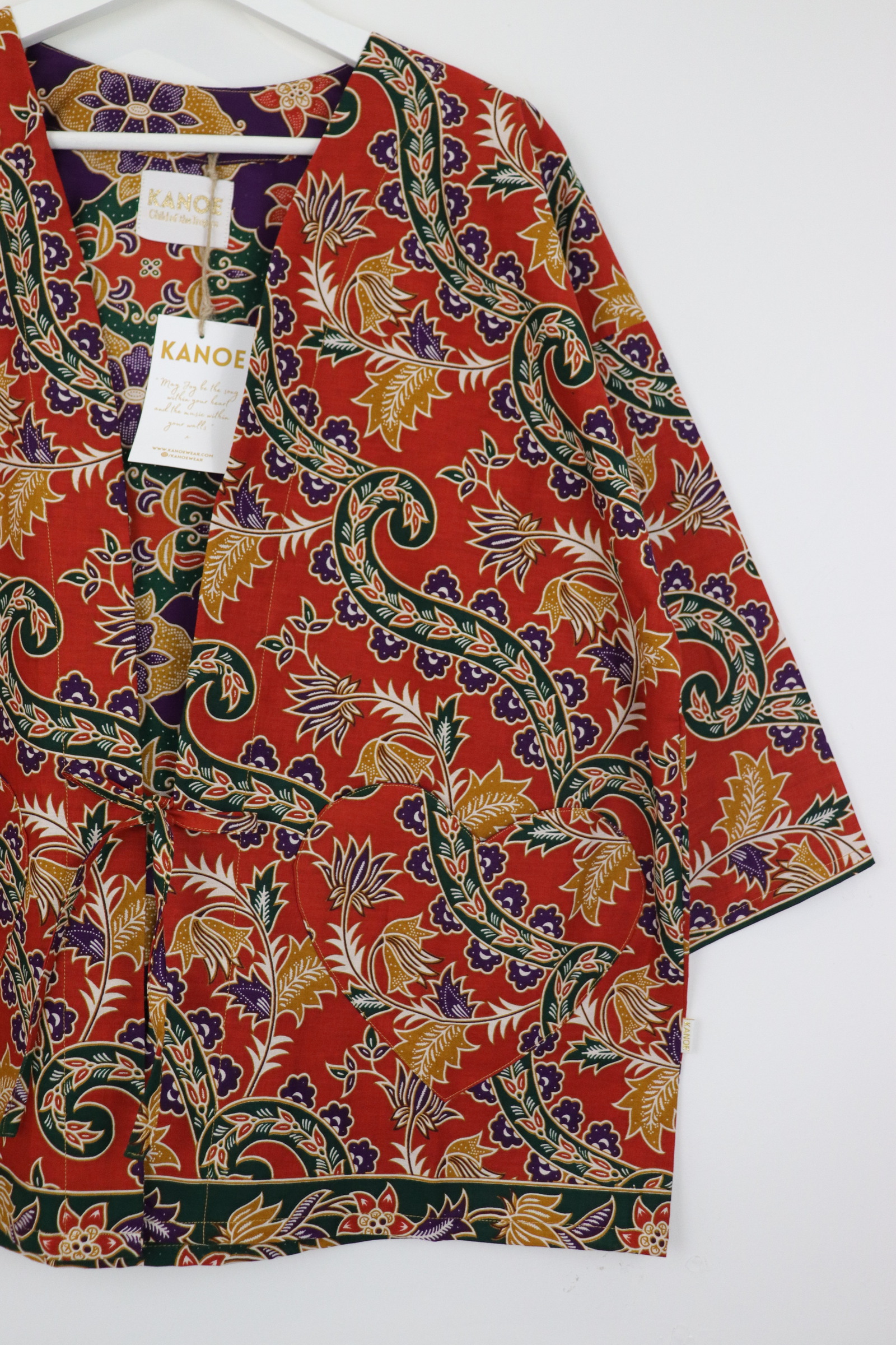 Kimono Basic Heart Pockets - Shiori