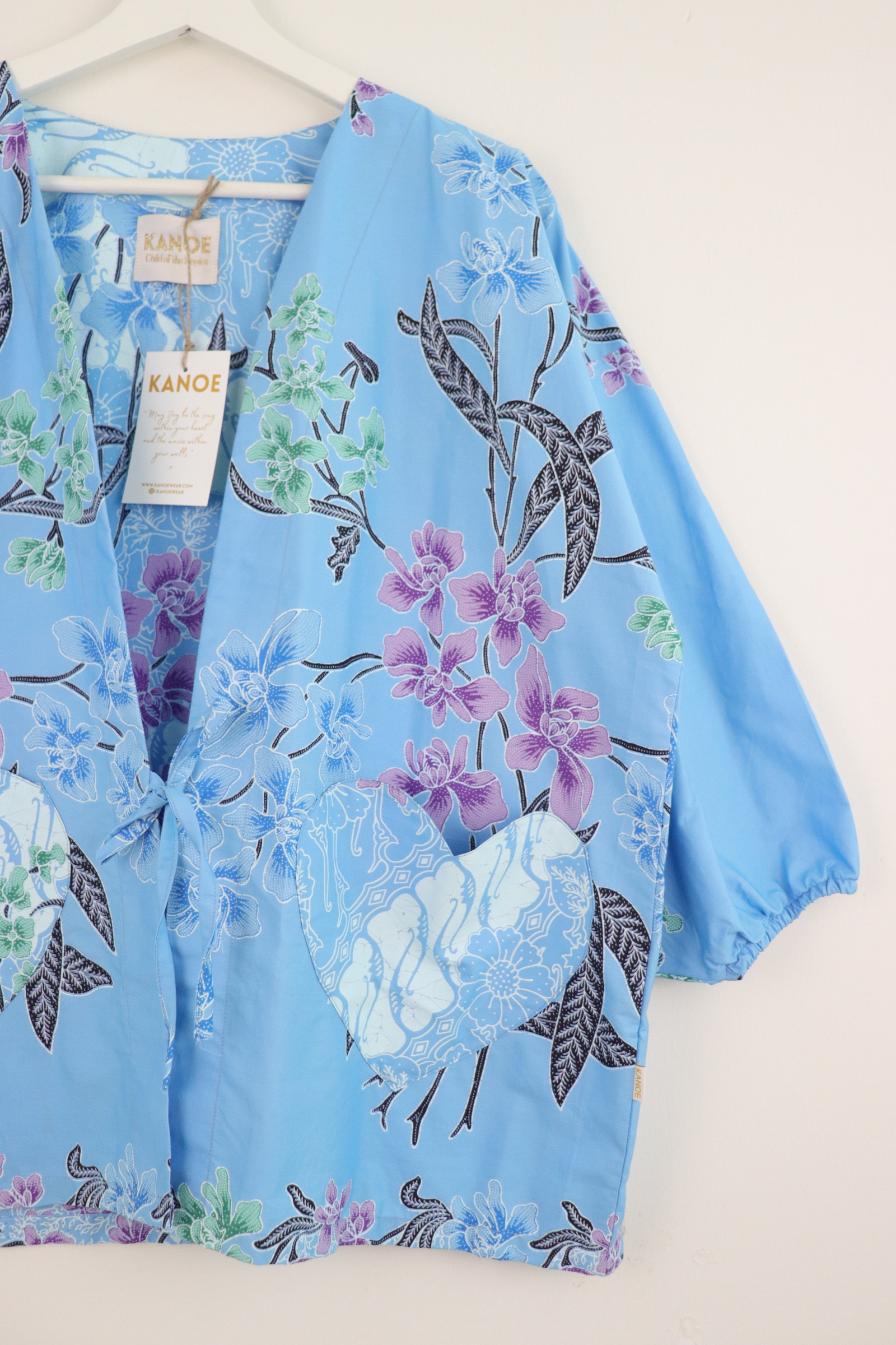 Kimono Signature Heart Pockets - Ocean's Heart