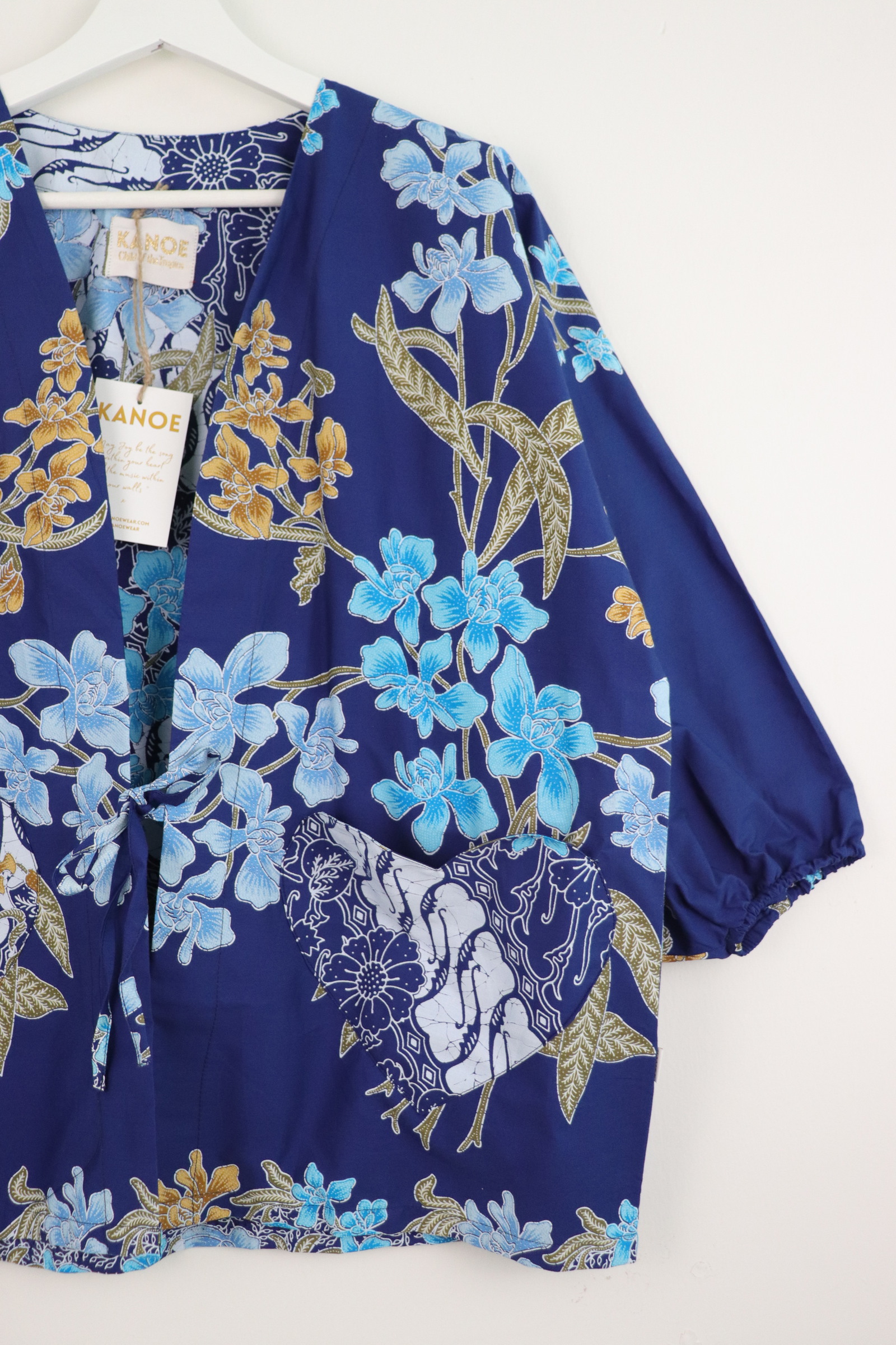 Kimono Signature Heart Pockets - Iris Sky