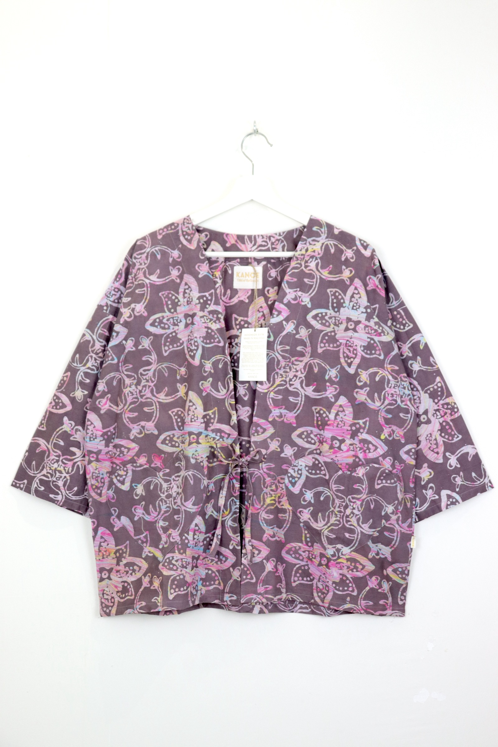 Kimono Basic Heart Pockets - Cocoa Embrace [ Handmade ]