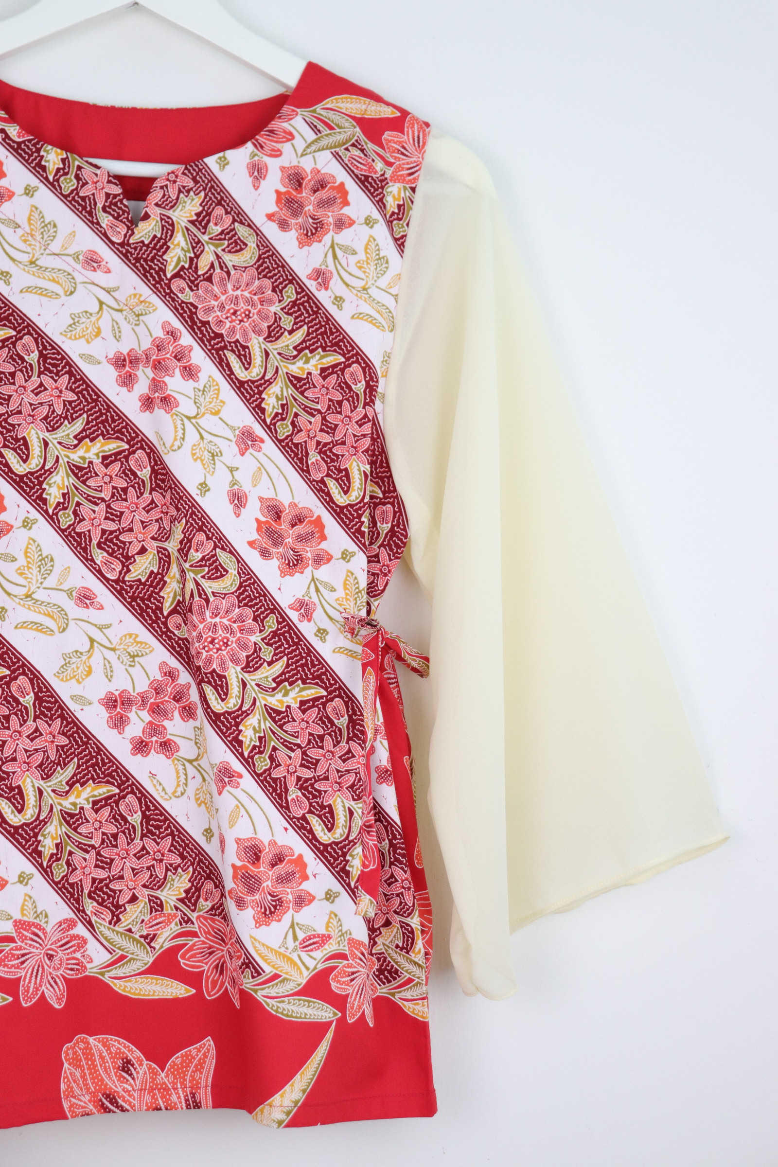 Kedah Crescent Sheer Top - Red Royale [ M ]