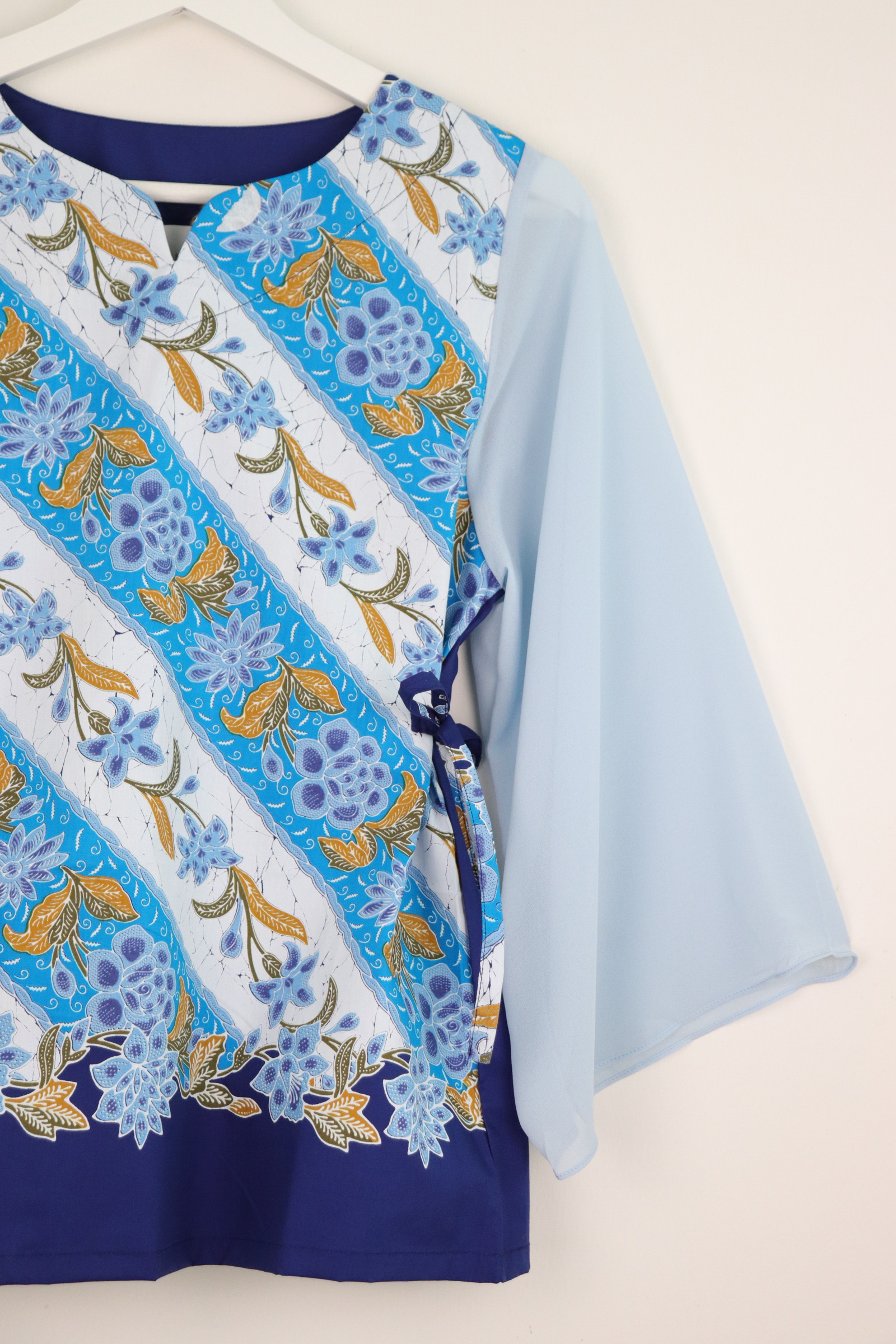 Kedah Crescent Sheer Top - Jasmine Flow