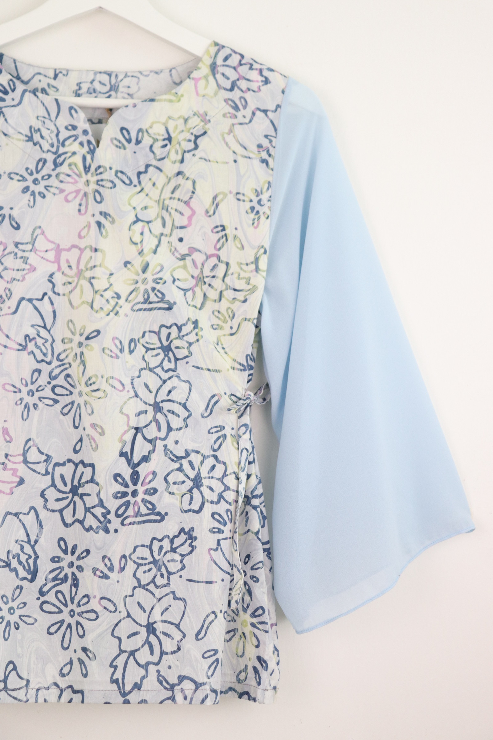 Kedah Crescent Sheer Top - Sky Breeze [HandMade]