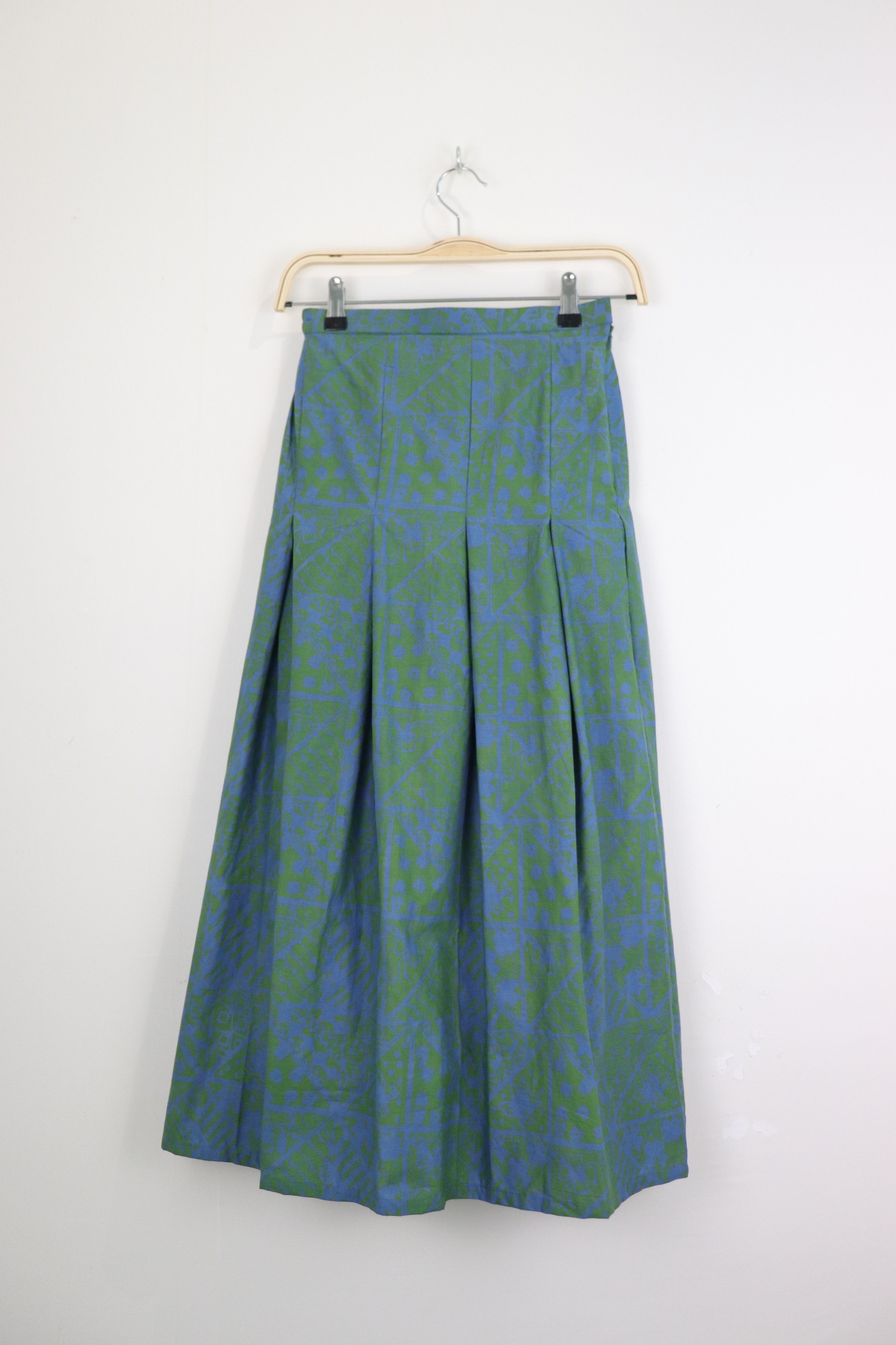 Batik Pleated Skirt - Fern Drift [HandMade]