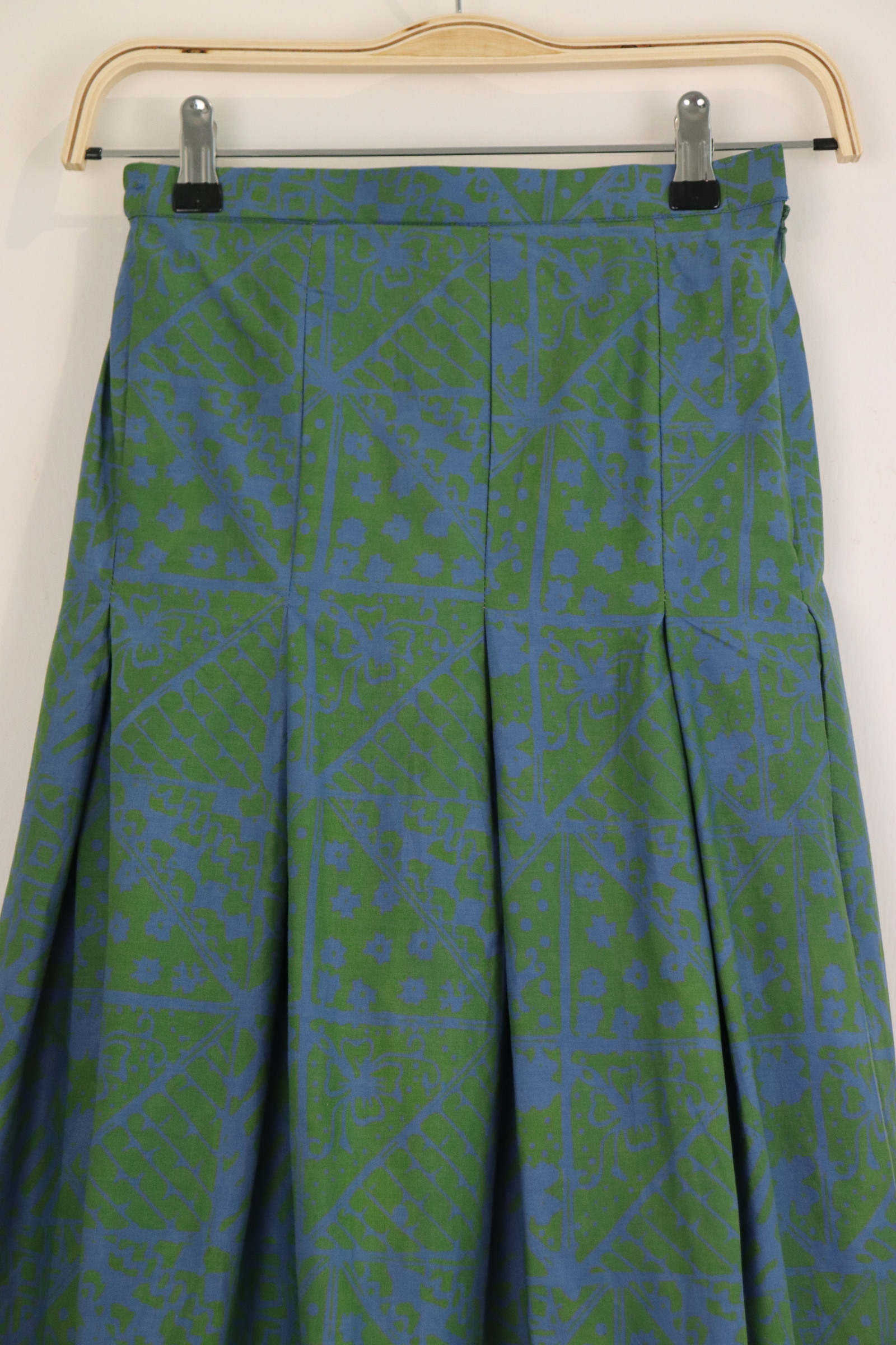 Batik Pleated Skirt - Fern Drift [HandMade]