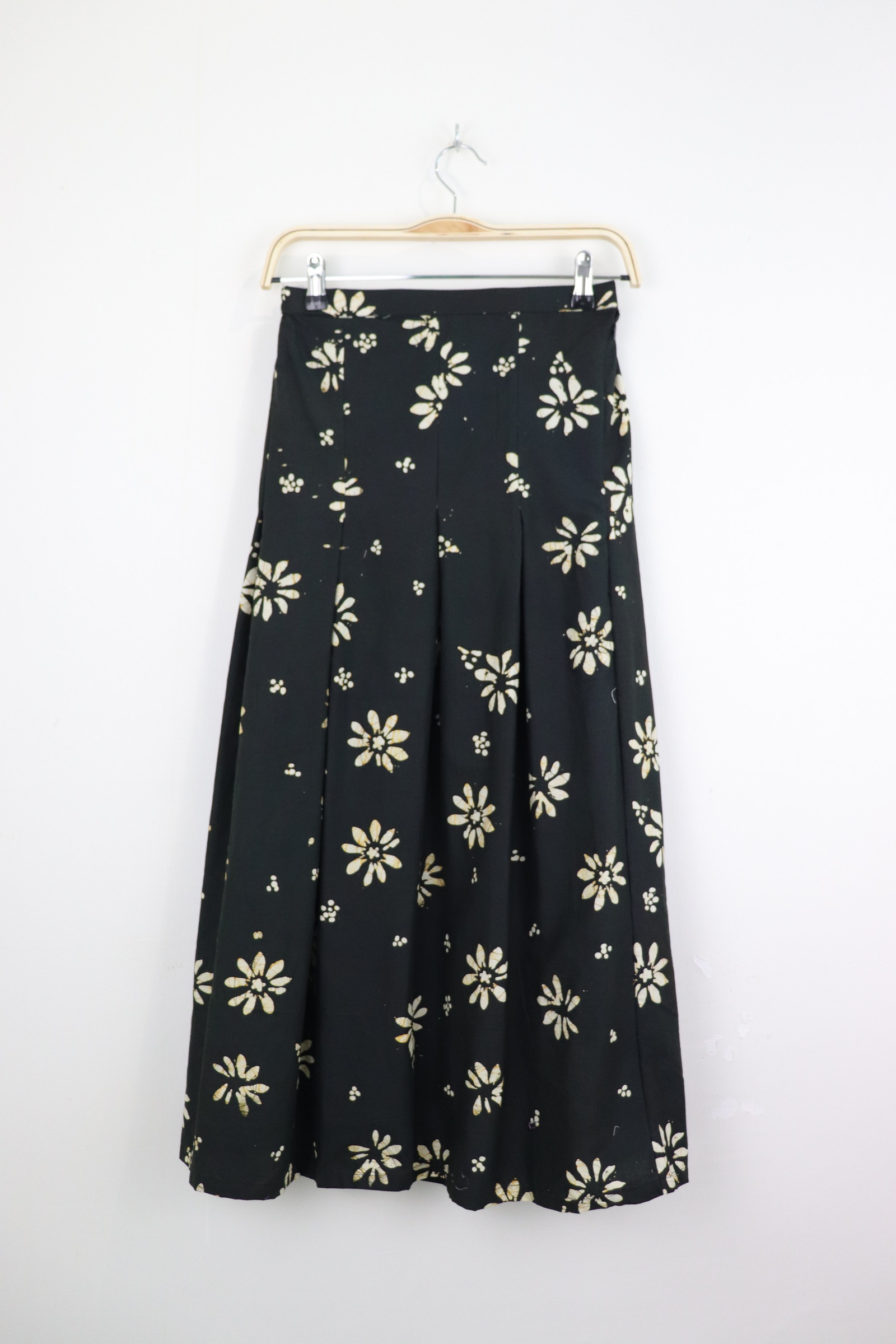 Batik Pleated Skirt - Moonlit Whisper [HandMade]