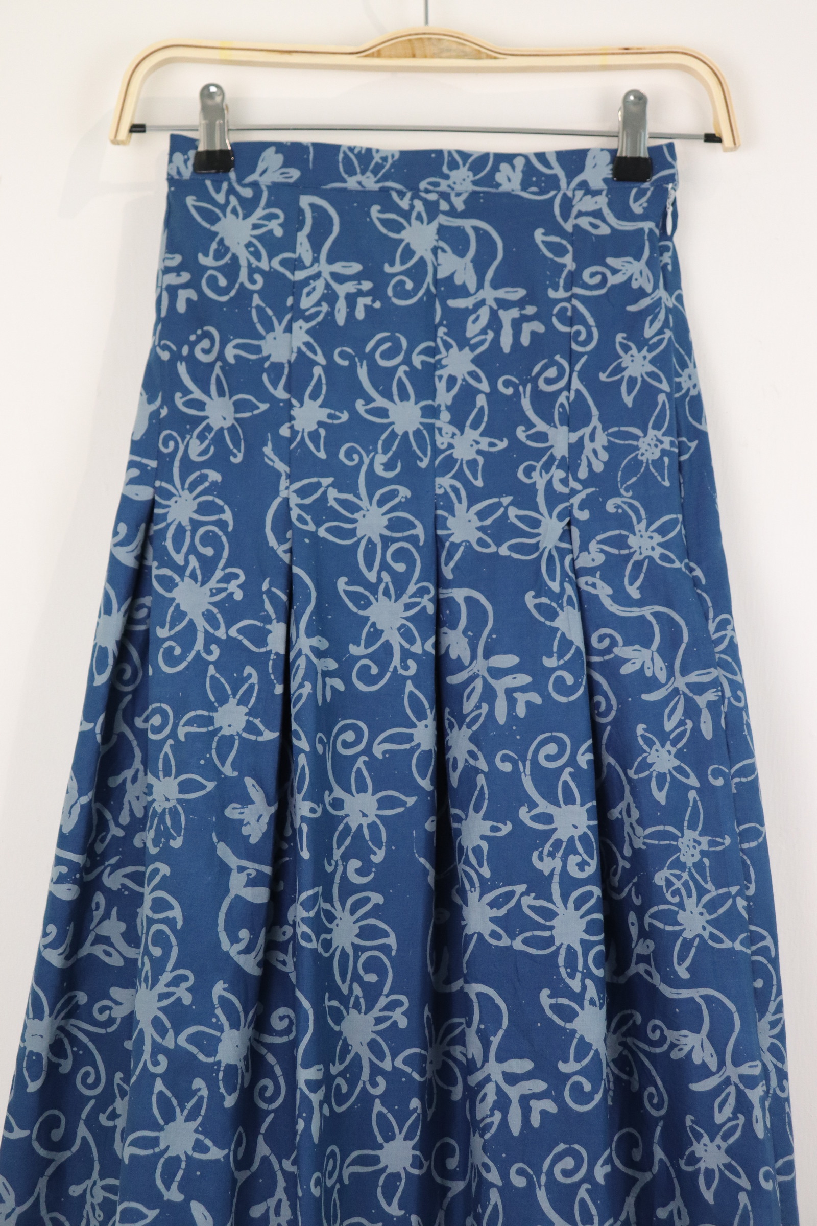 Batik Pleated Skirt - Navy Dream [HandMade]