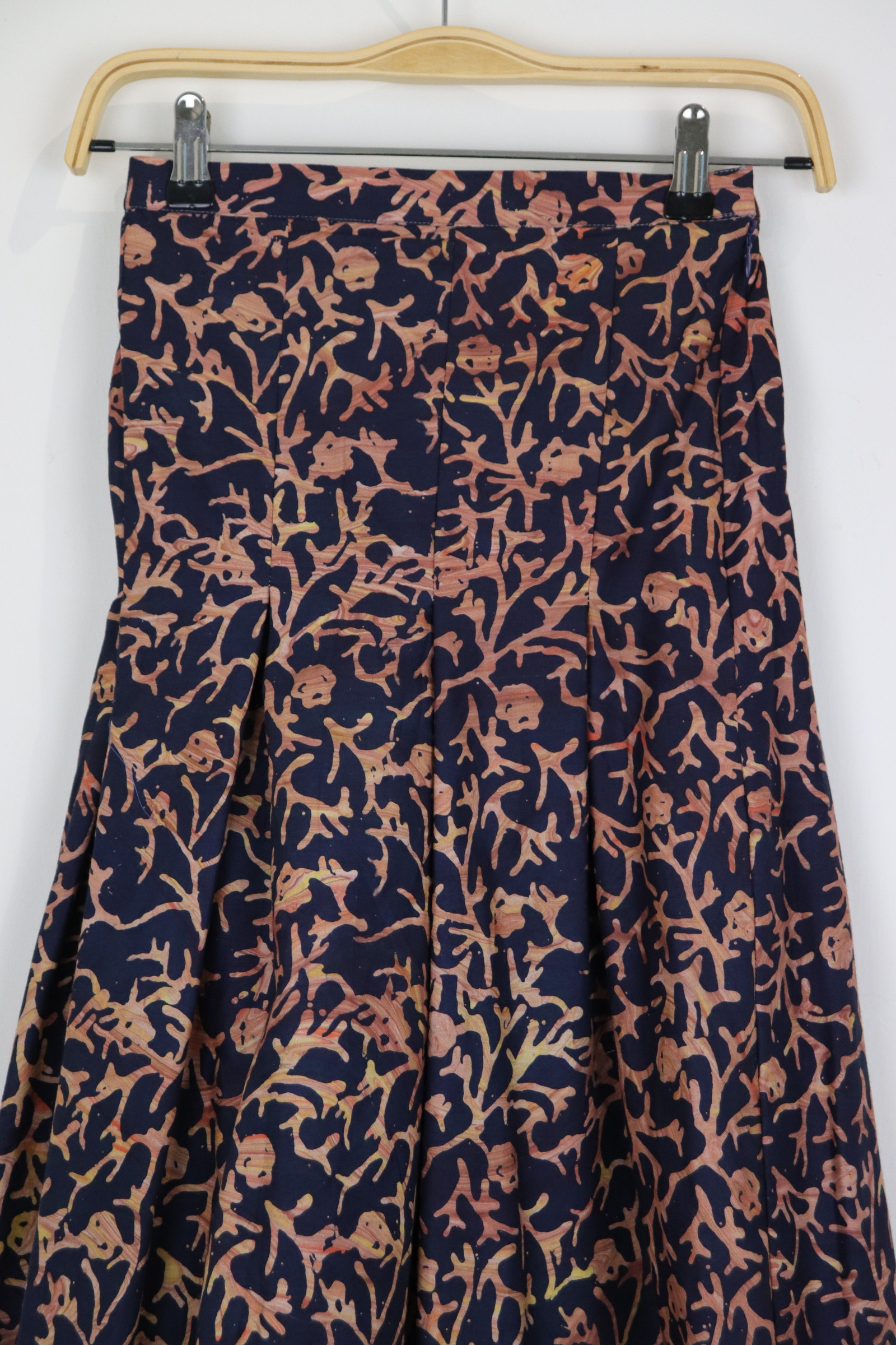 Batik Pleated Skirt - Onyx Glow [HandMade] [ S ]