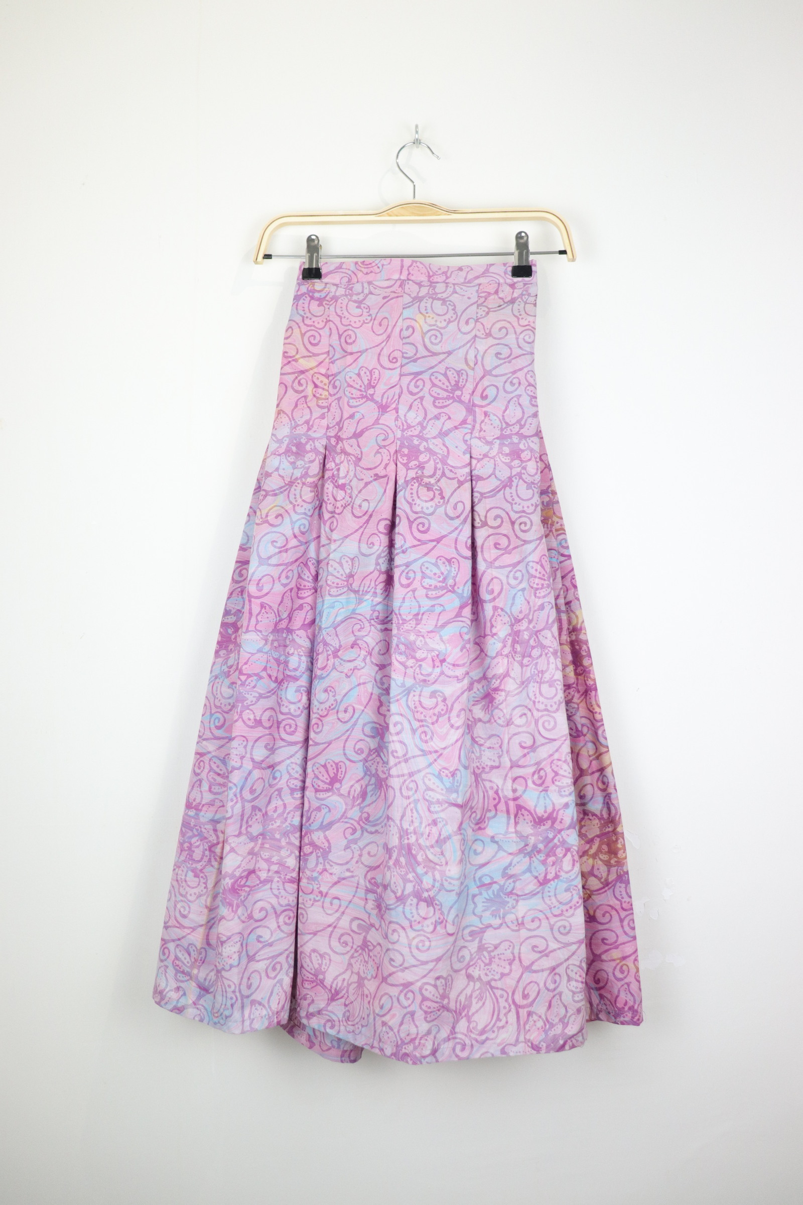 Batik Pleated Skirt - Radiant Rose [HandMade]