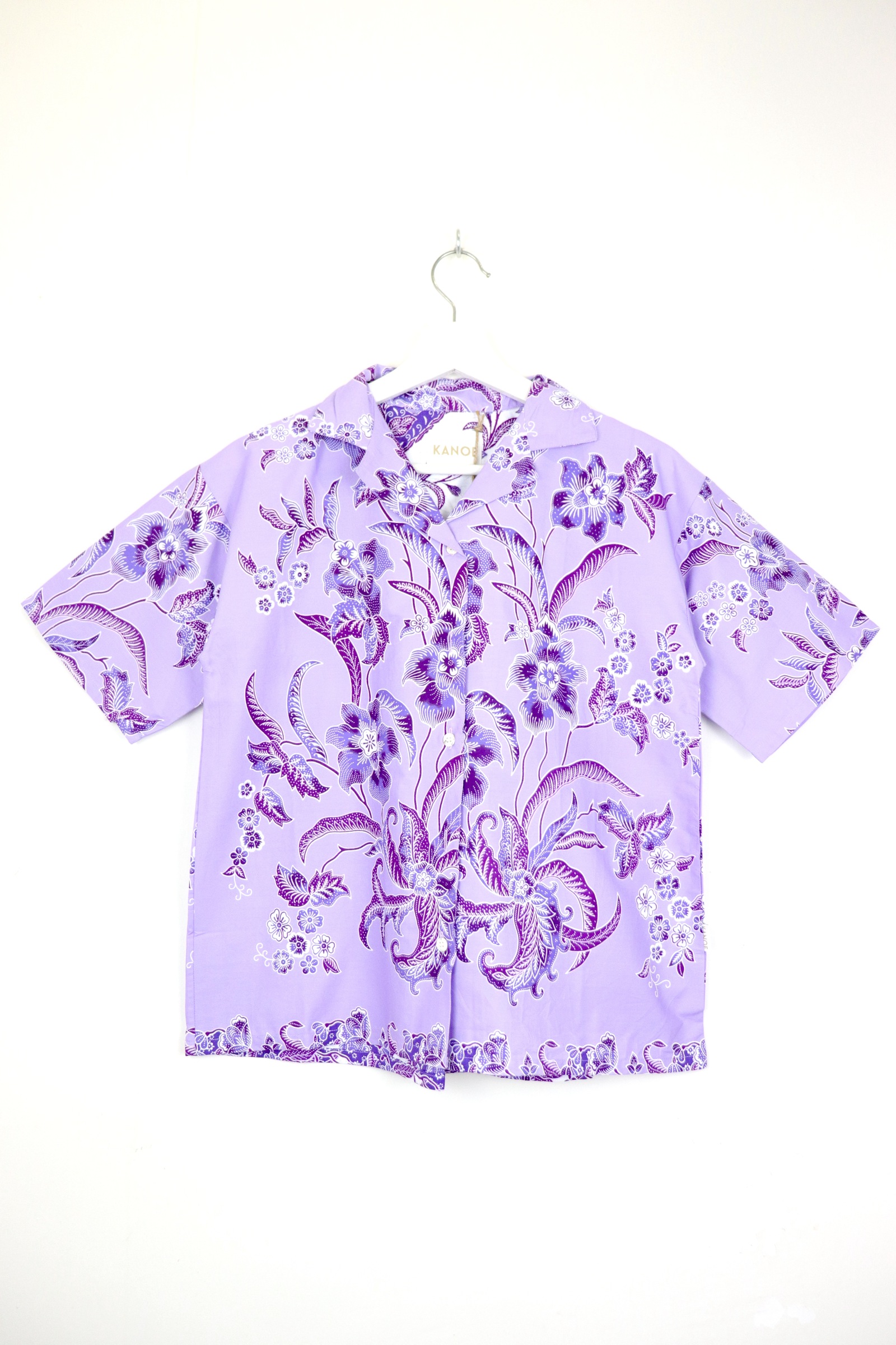 Women's Open Collar Batik Shirt - Mystic Rush [ L ]