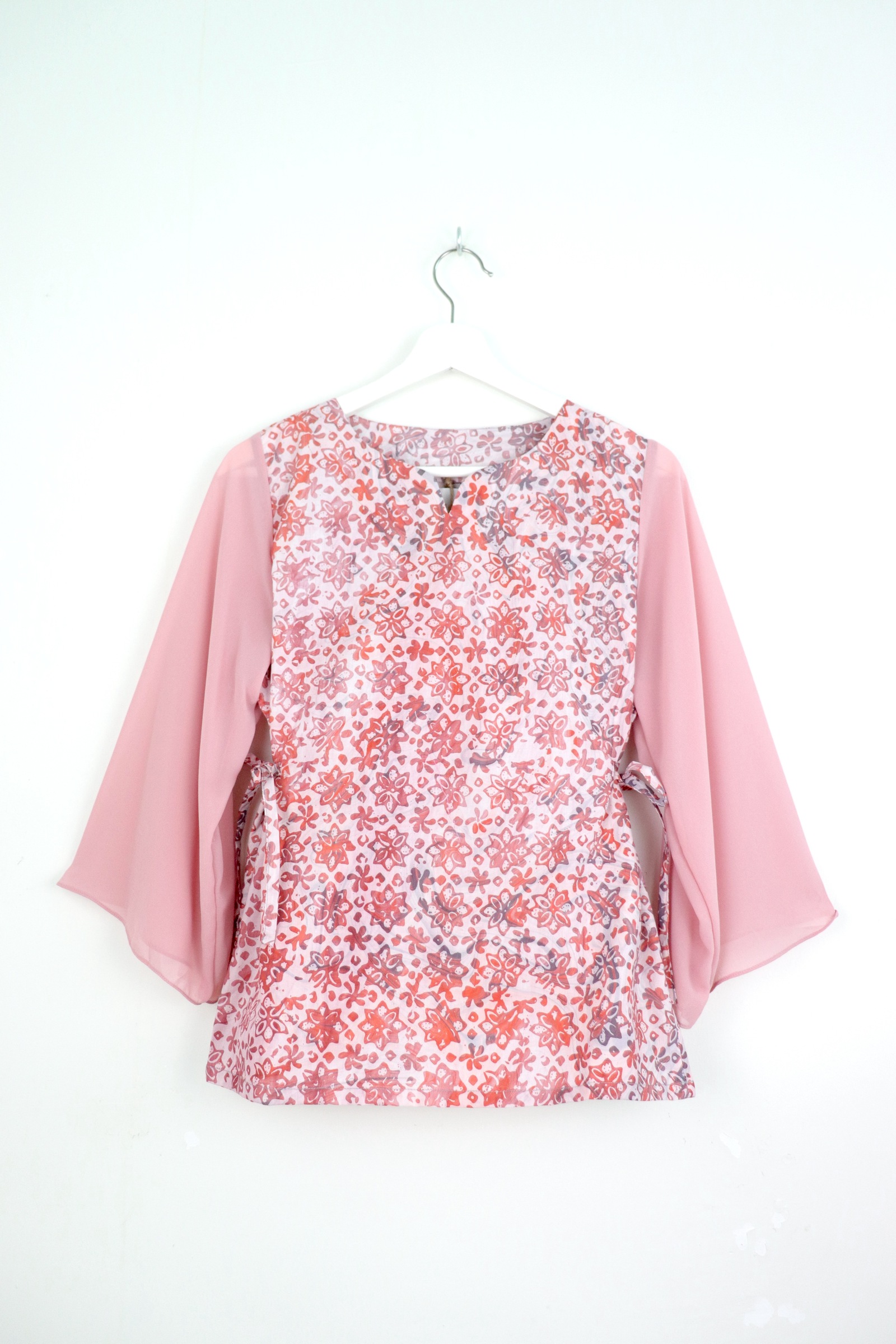 Kedah Crescent Sheer Top - Petal Dream [ HandMade ] [ S ]