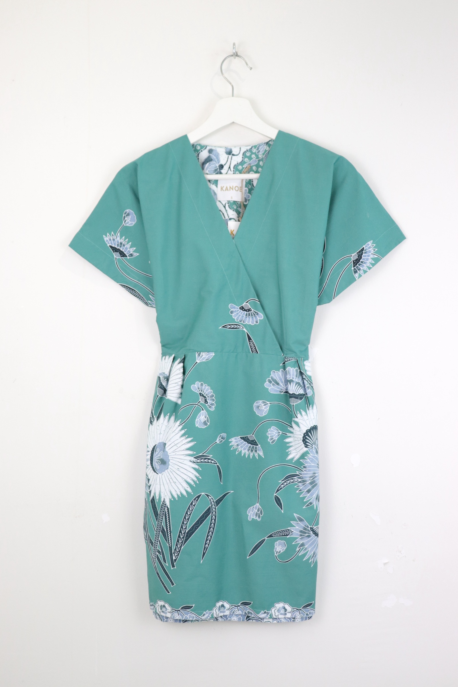 Kimono Wrap Dress [ Short ] - Teal Meadow