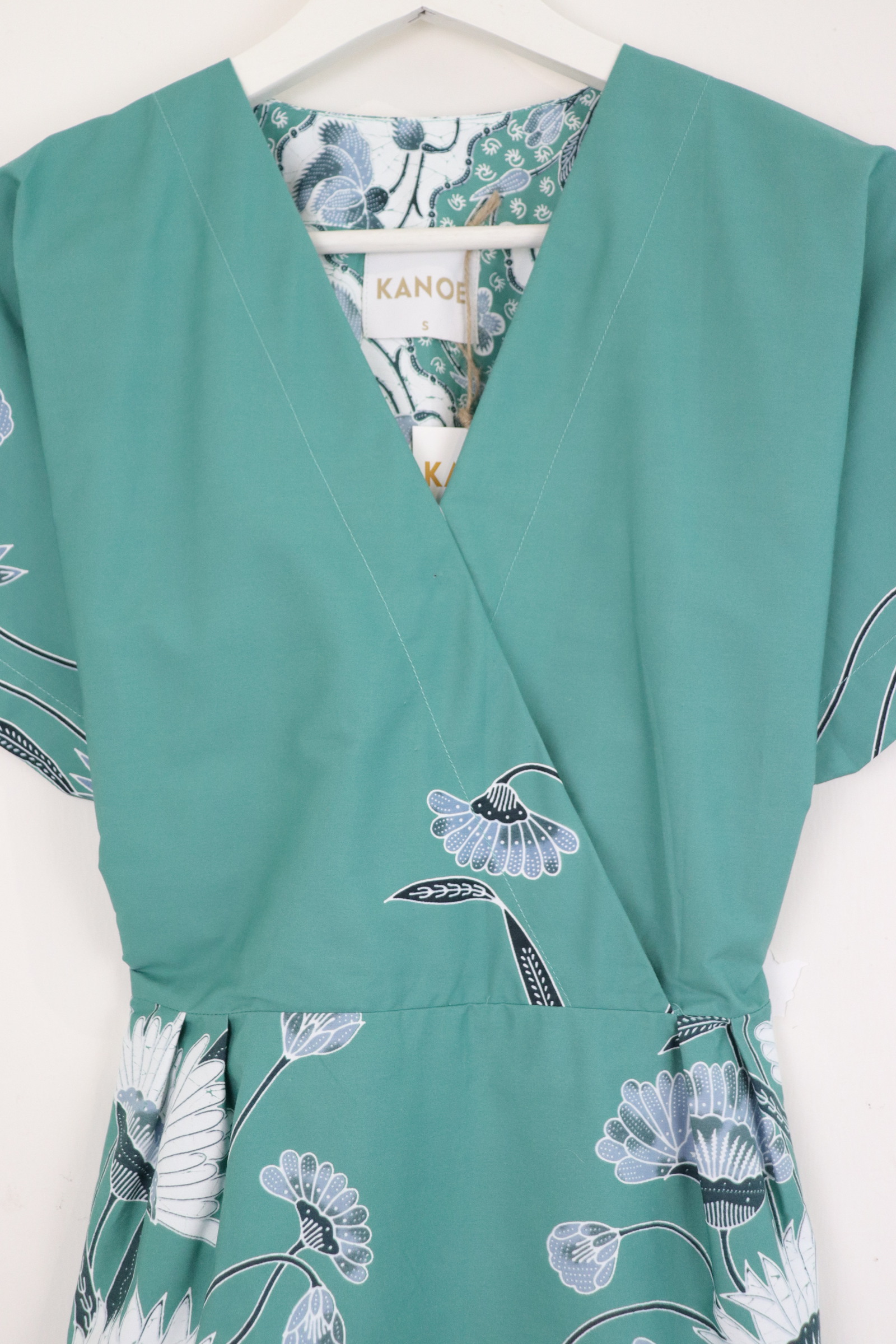 Kimono Wrap Dress [ Short ] - Teal Meadow