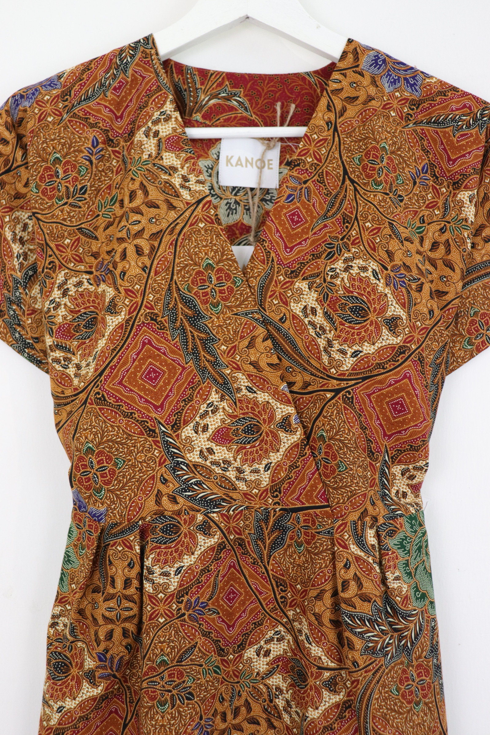 Kimono Wrap Dress [ Short ] - Maple Leaves