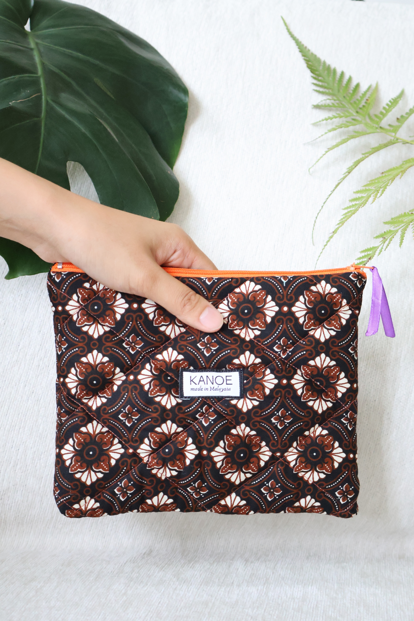 Quilted Batik Pouch - Kirana
