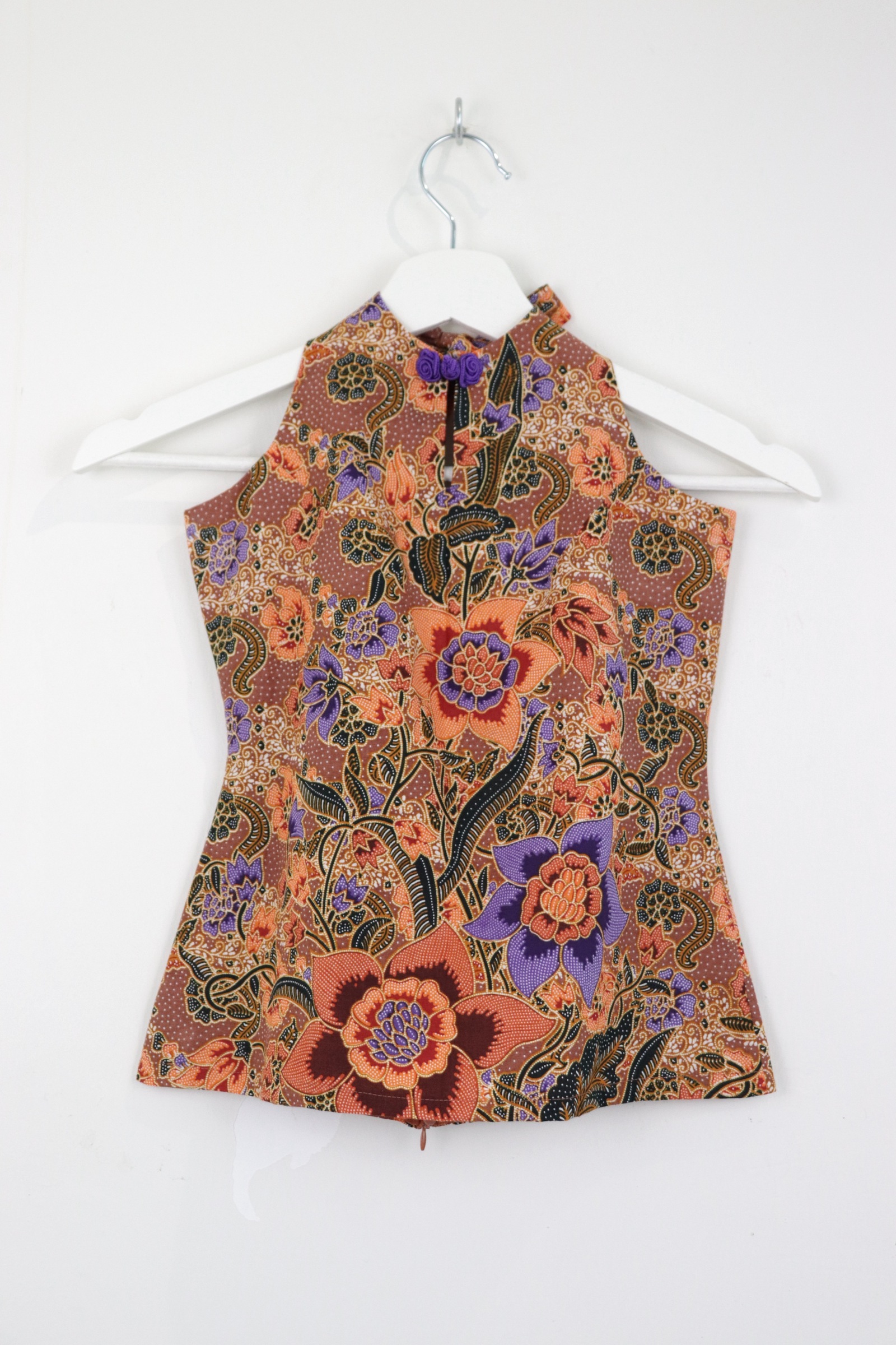 C.C. Halter Batik Top - Floral Bloom [ XS ] 