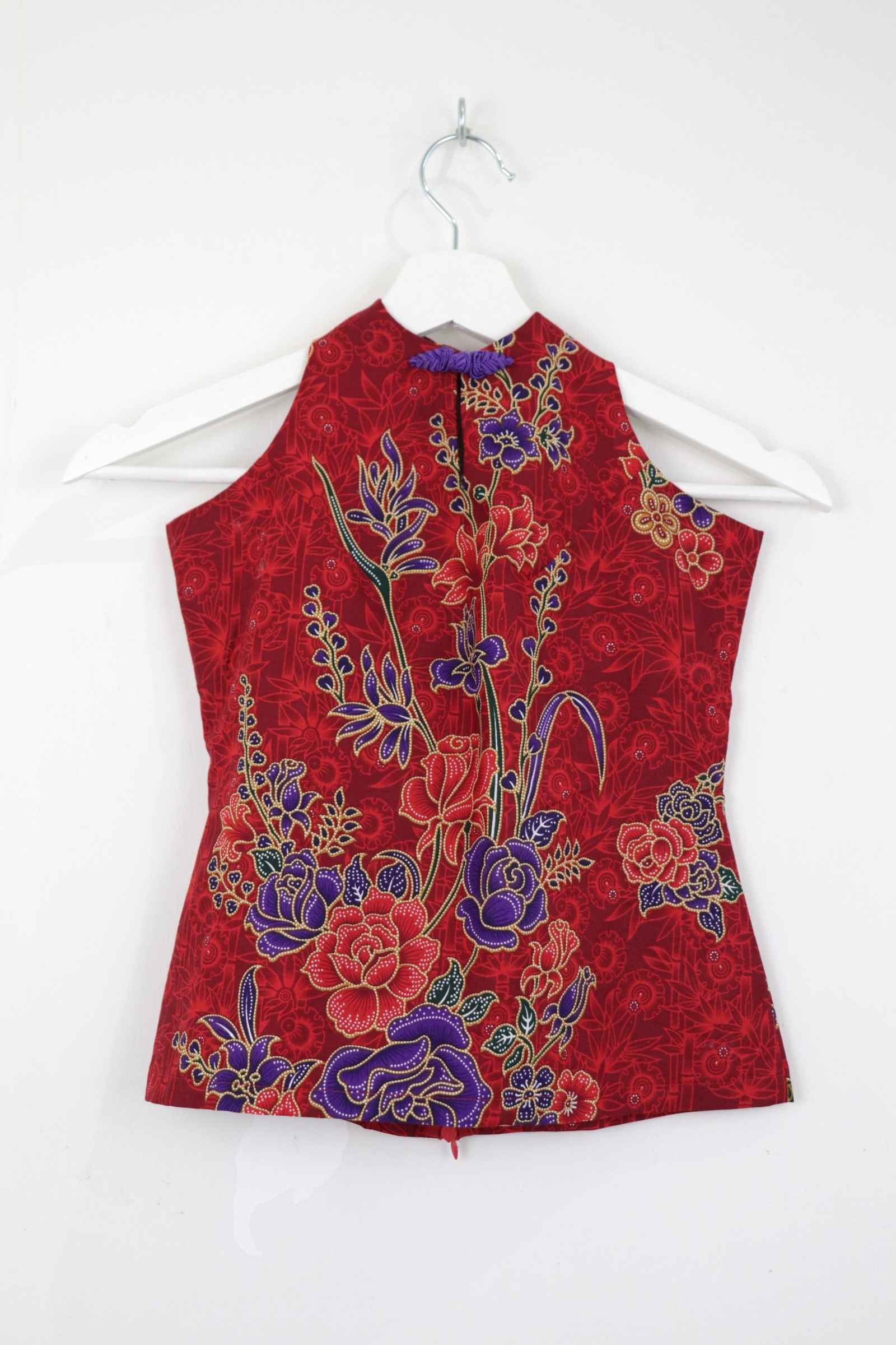  C.C Halter Batik Top - Rosea Red [ XS ] 