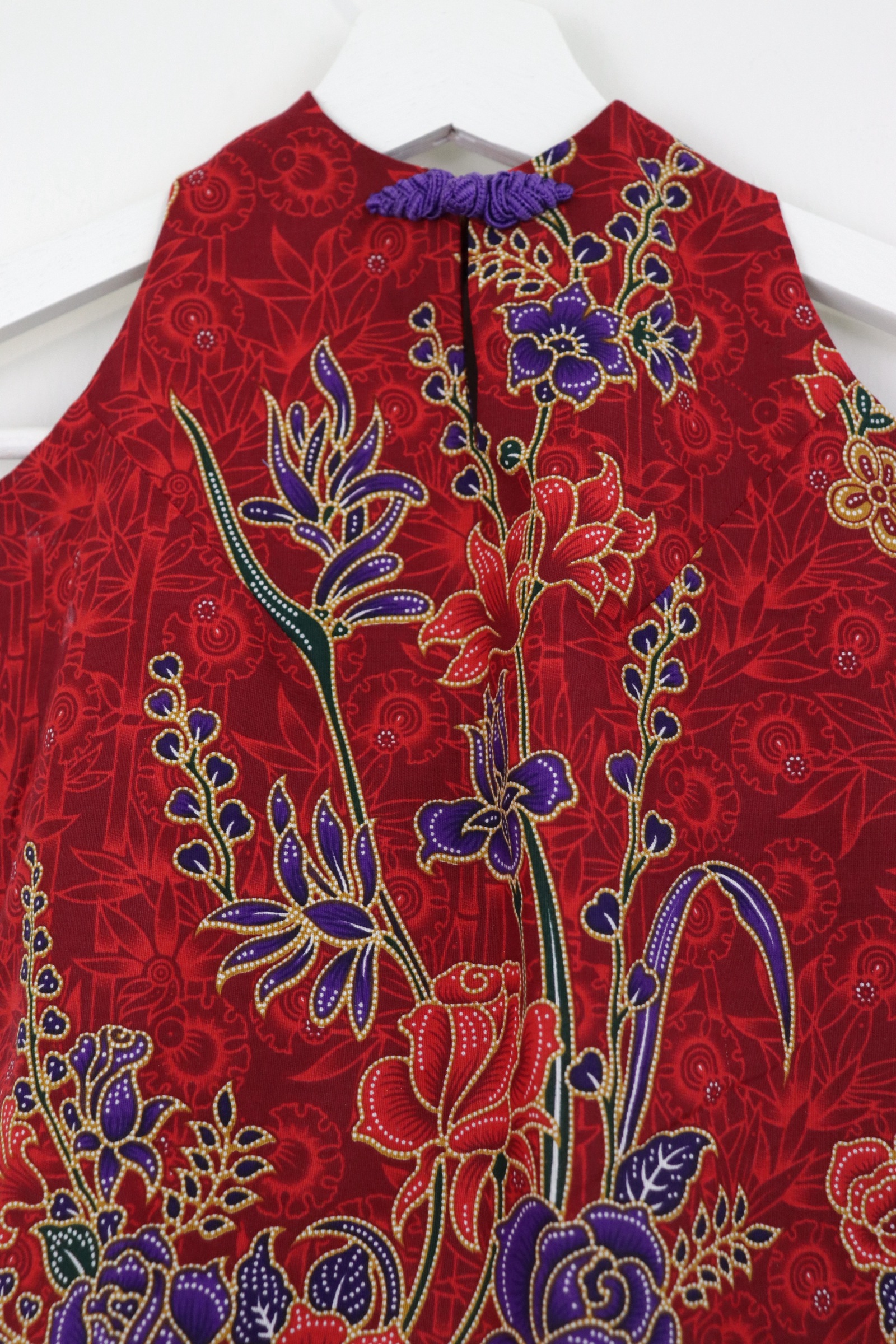  C.C Halter Batik Top - Rosea Red [ XS ] 