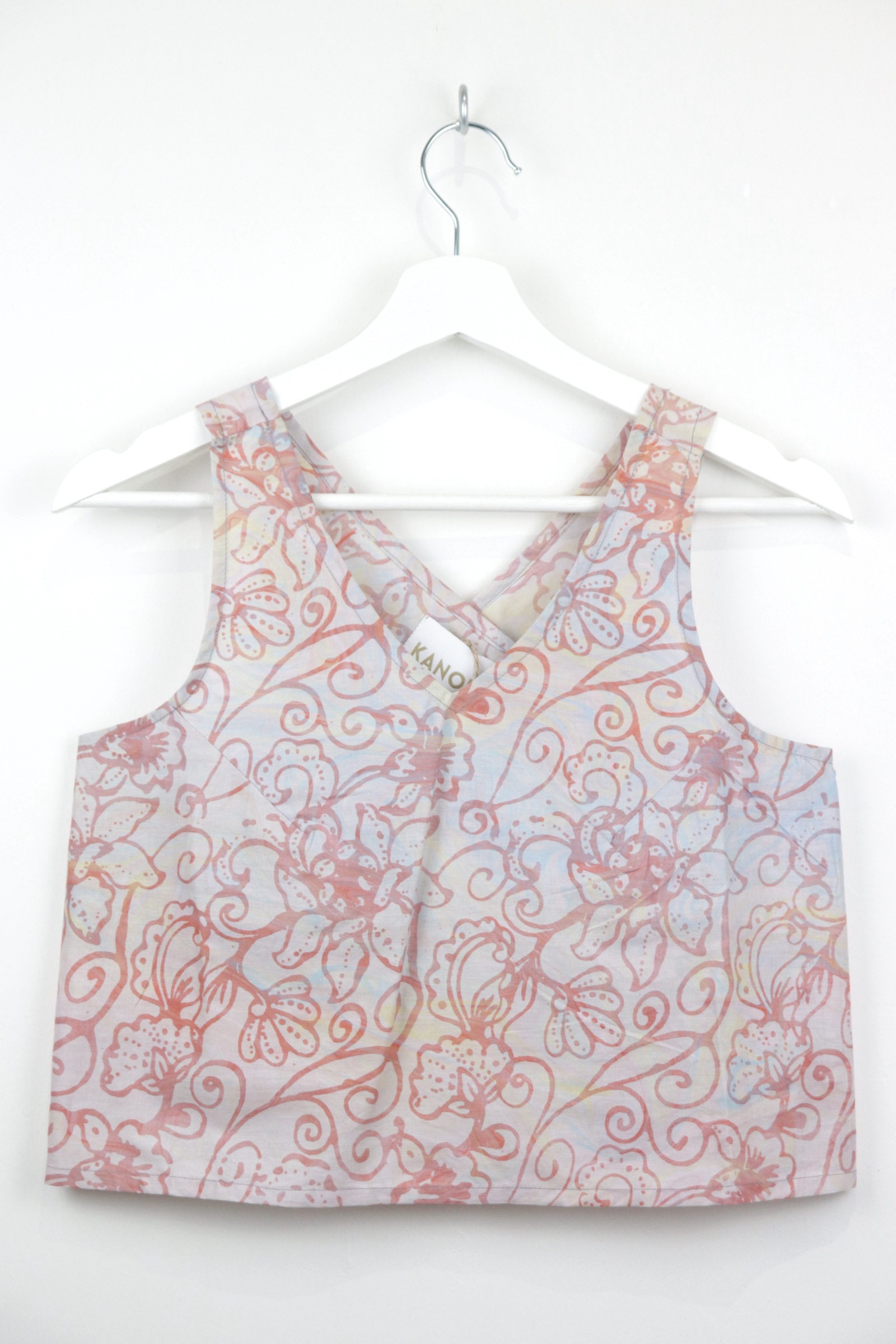 Crossback Batik Top - Petal Cream [ Handmade ] [ S ]