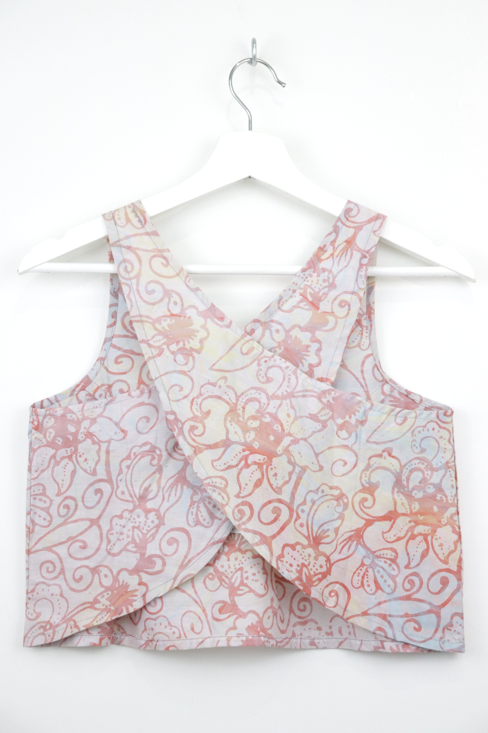 Crossback Batik Top - Petal Cream [ Handmade ] [ S ]