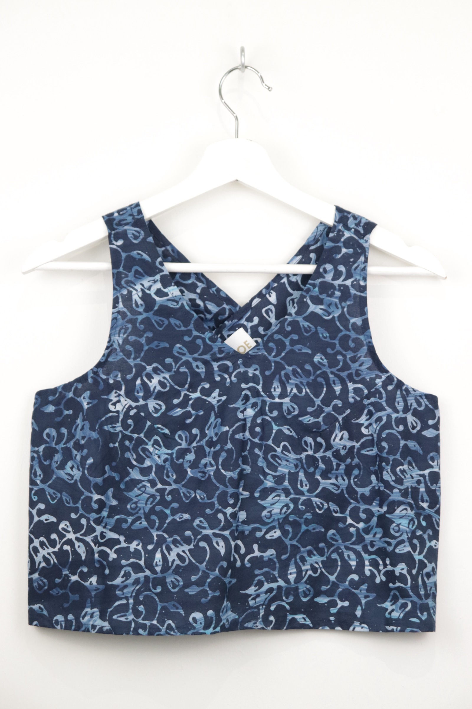 Crossback Batik Top - Ocean Blues [ Handmade ] [ S ]