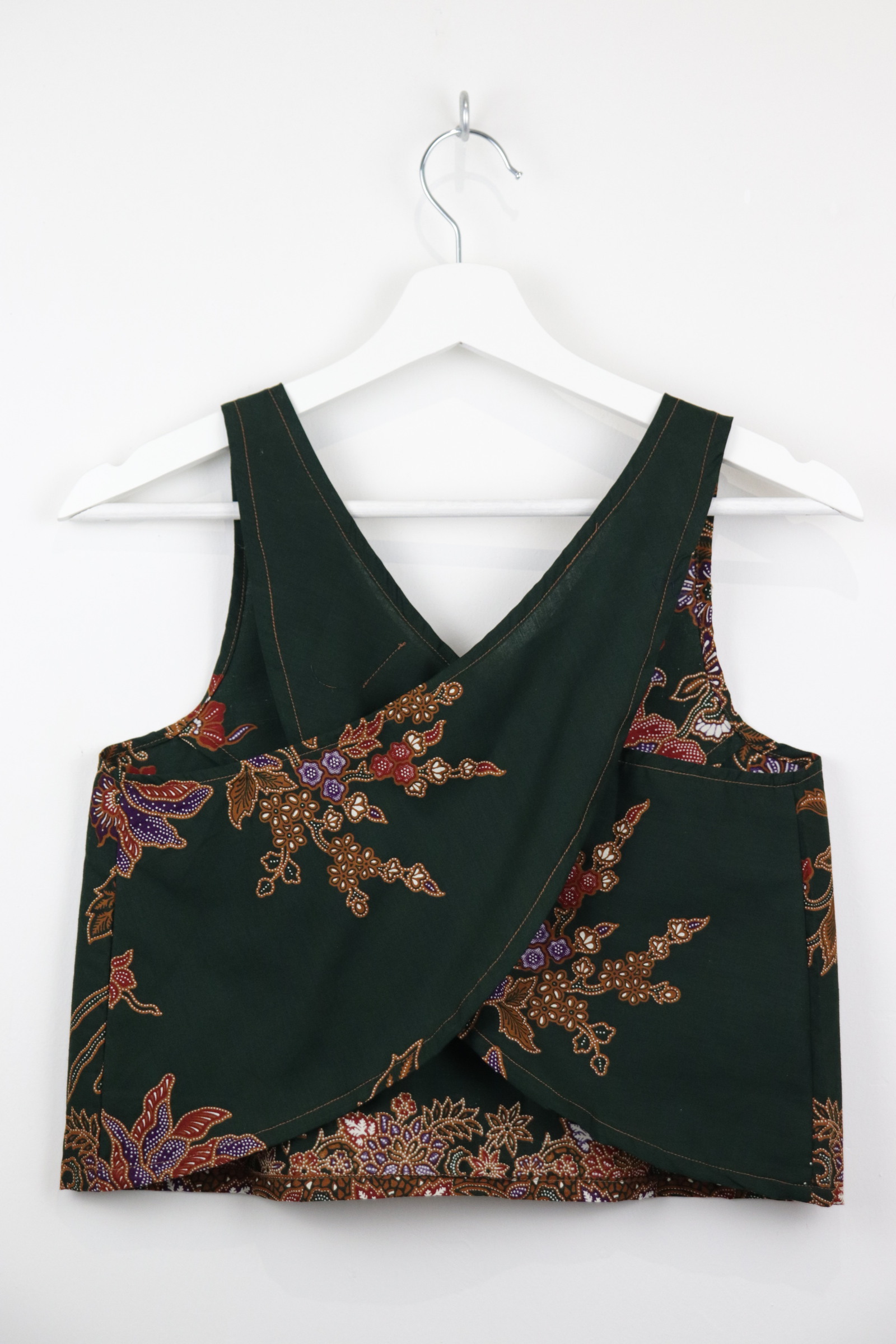 Crossback Batik Top -  Matcha Swirl