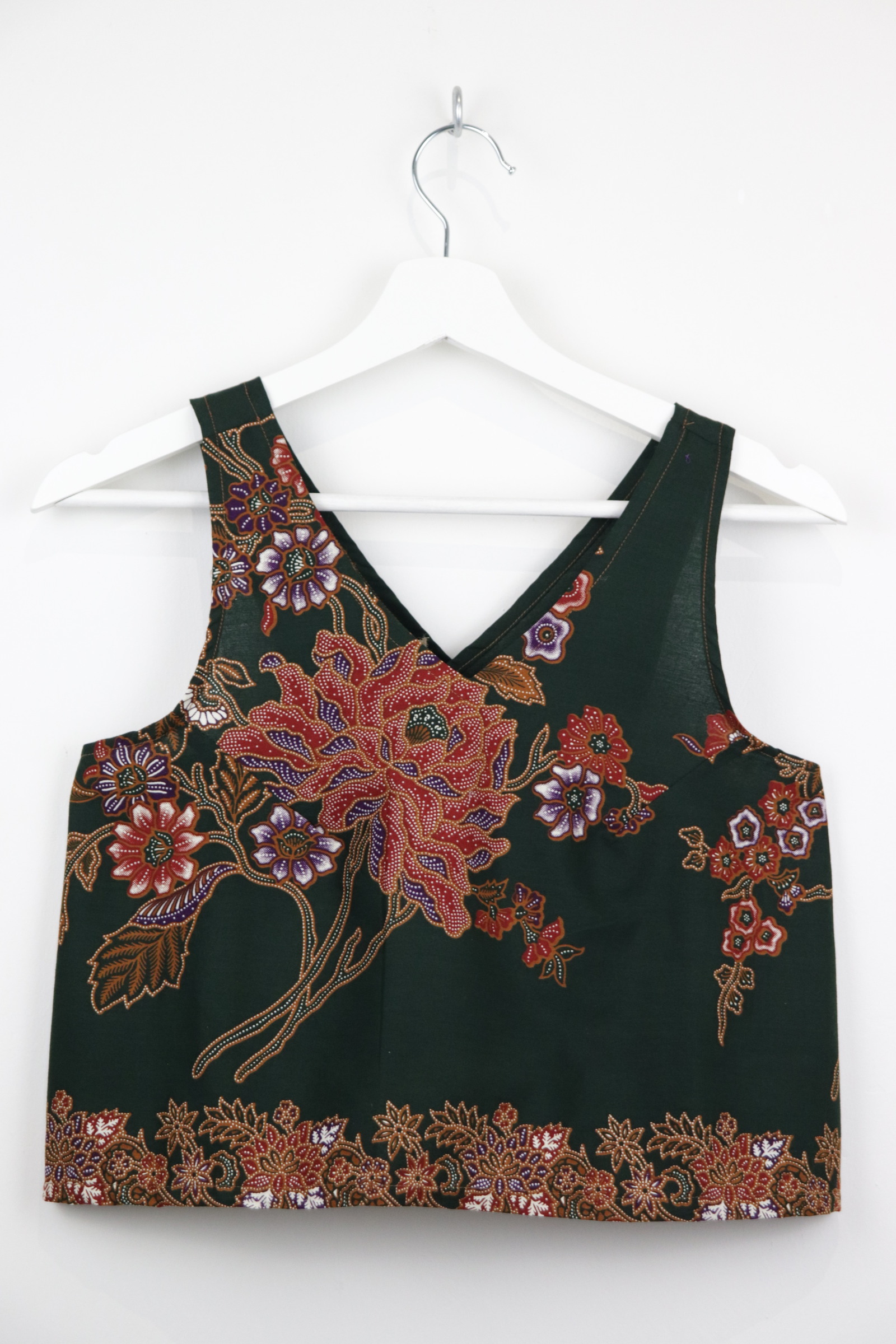 Crossback Batik Top -  Matcha Swirl
