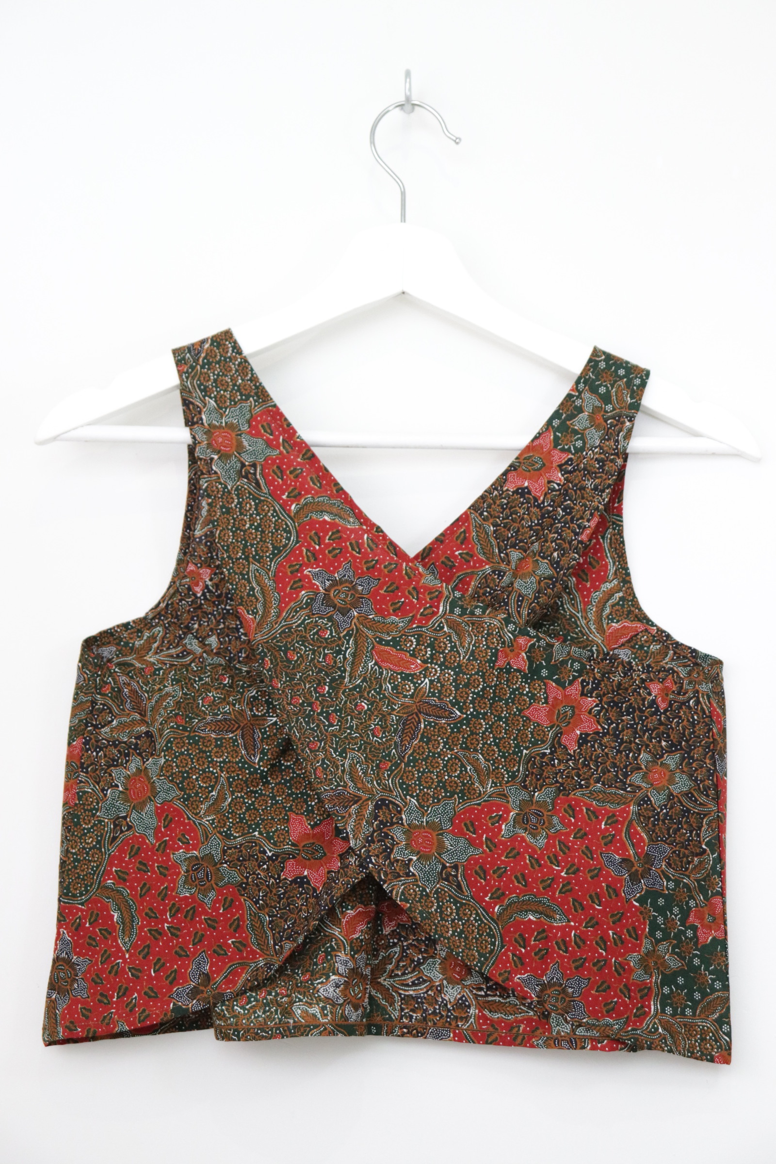 Crossback Batik Top - Basil Mint