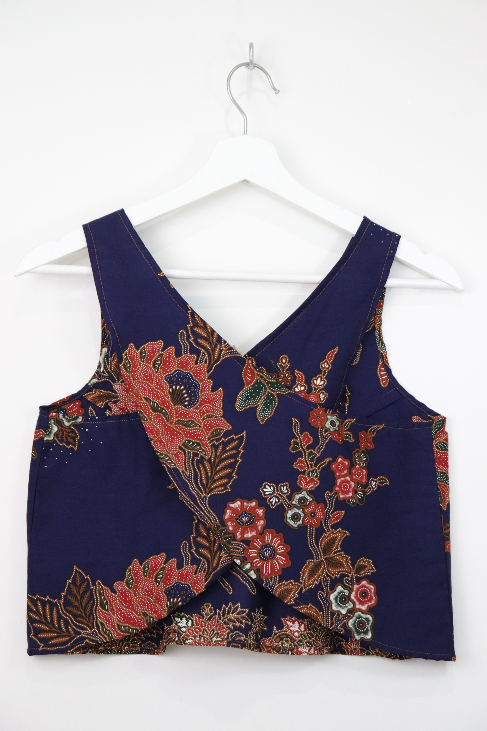 Crossback Batik Top - Navy Belle