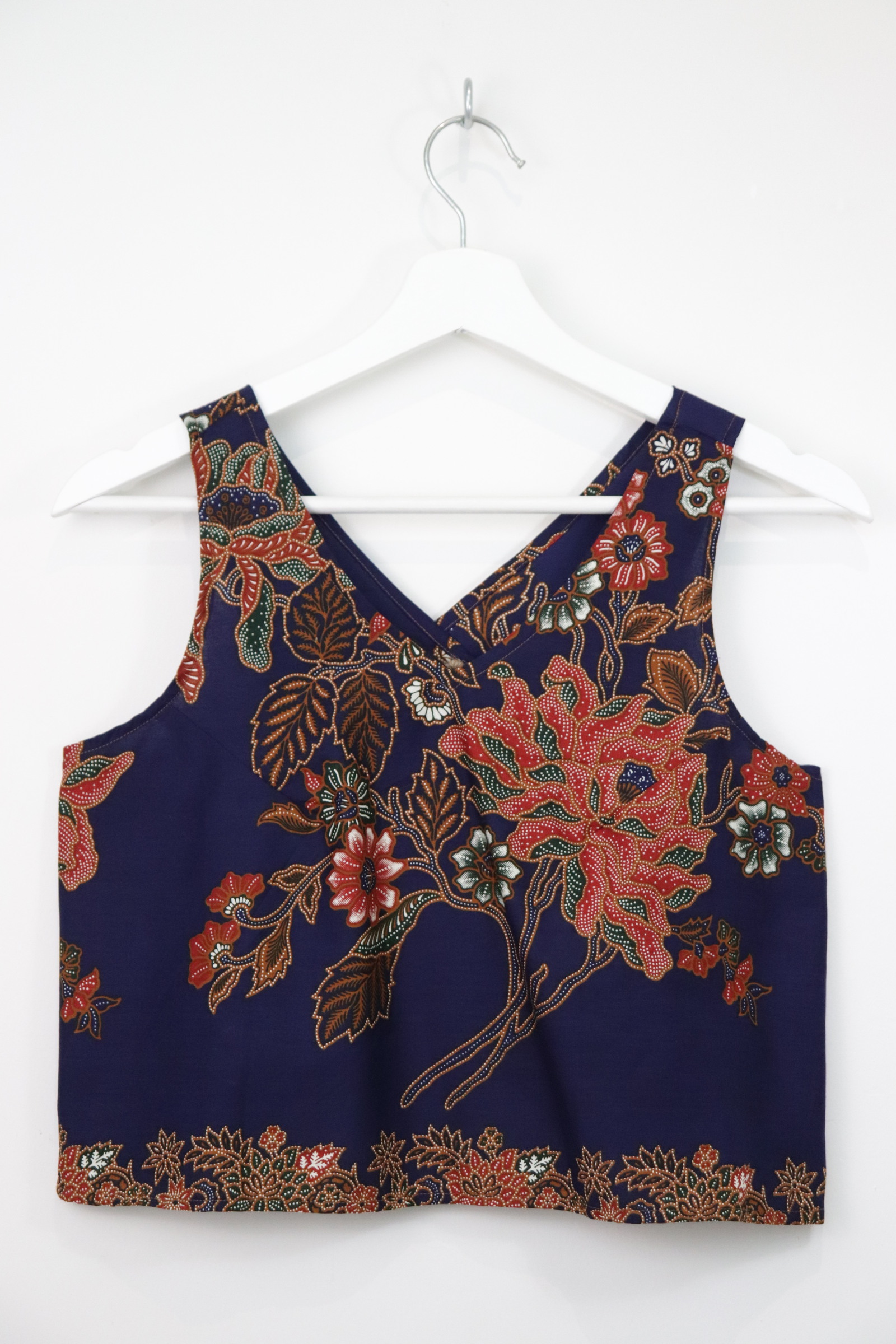 Crossback Batik Top - Navy Belle