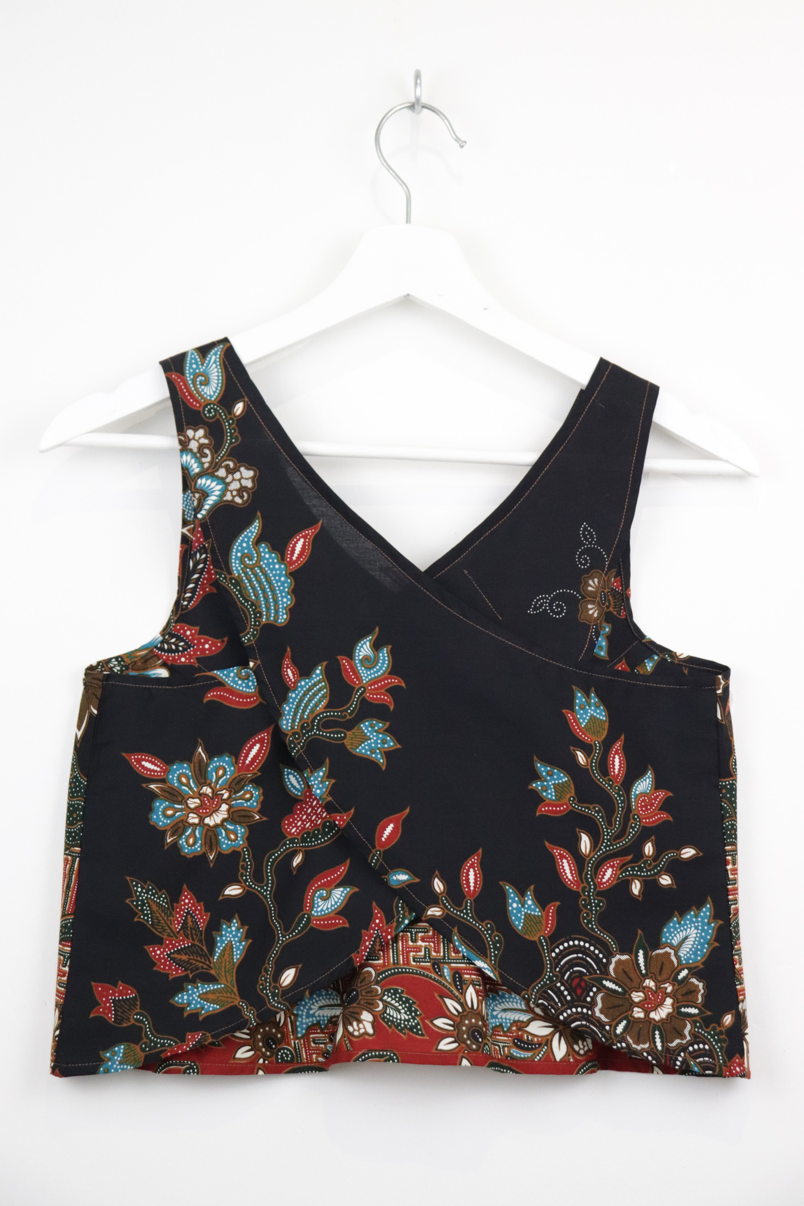 Crossback Batik Top - Cocoa Puff