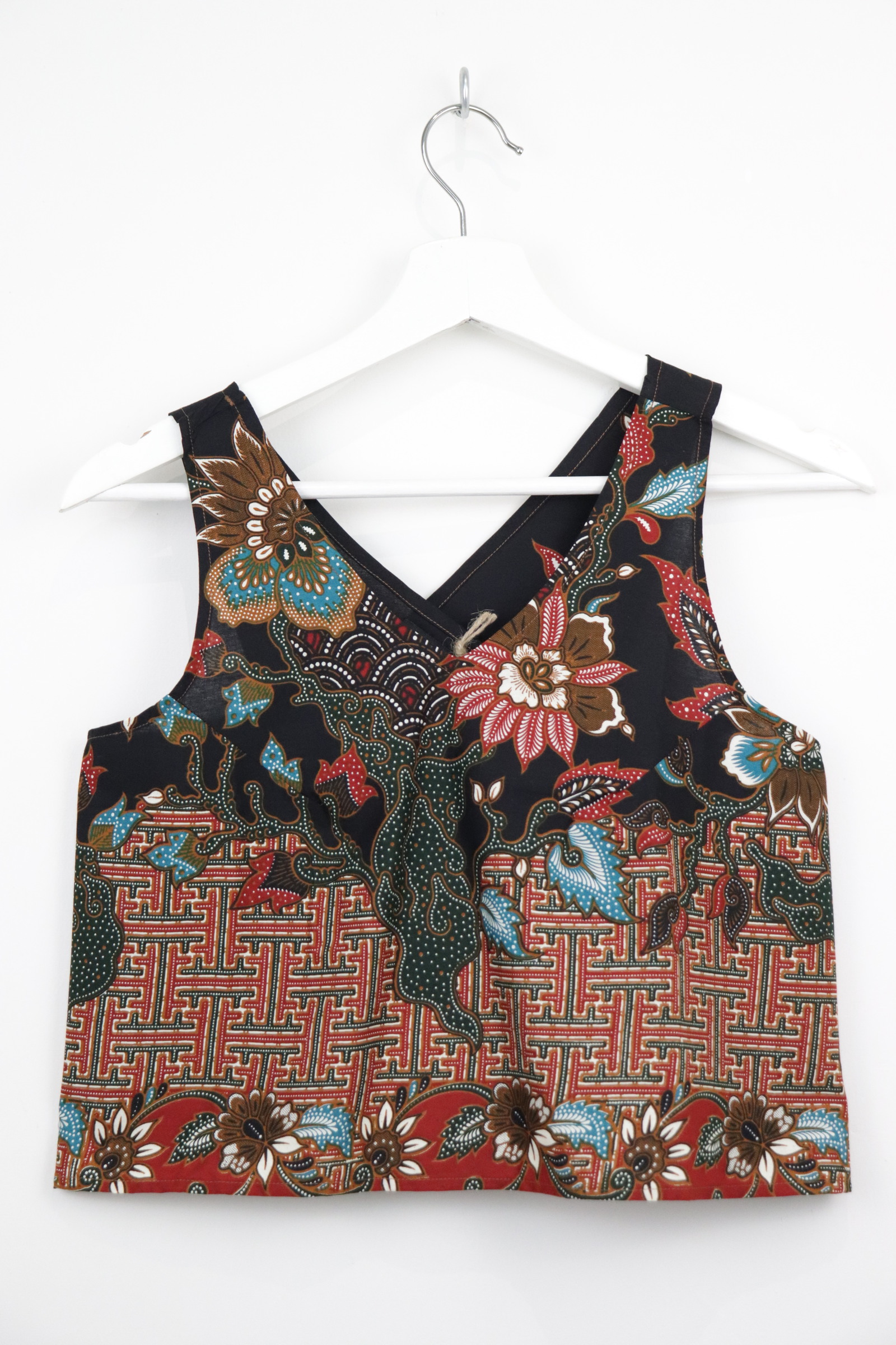Crossback Batik Top - Cocoa Puff