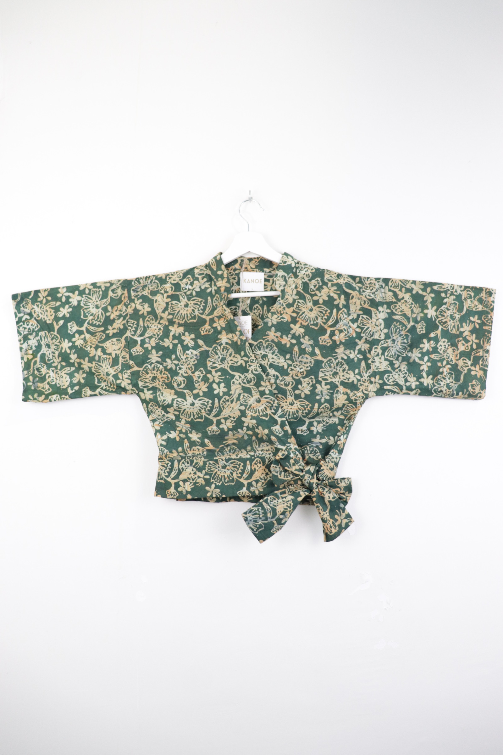 Kimono Wrap Top - Jade Bloom [ Handmade ] 