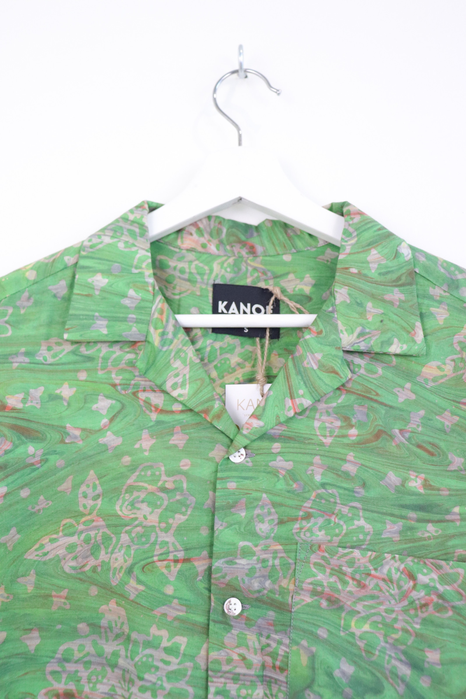 KANOEMEN Handmade Open Collar Batik Shirt - Rowan [S]