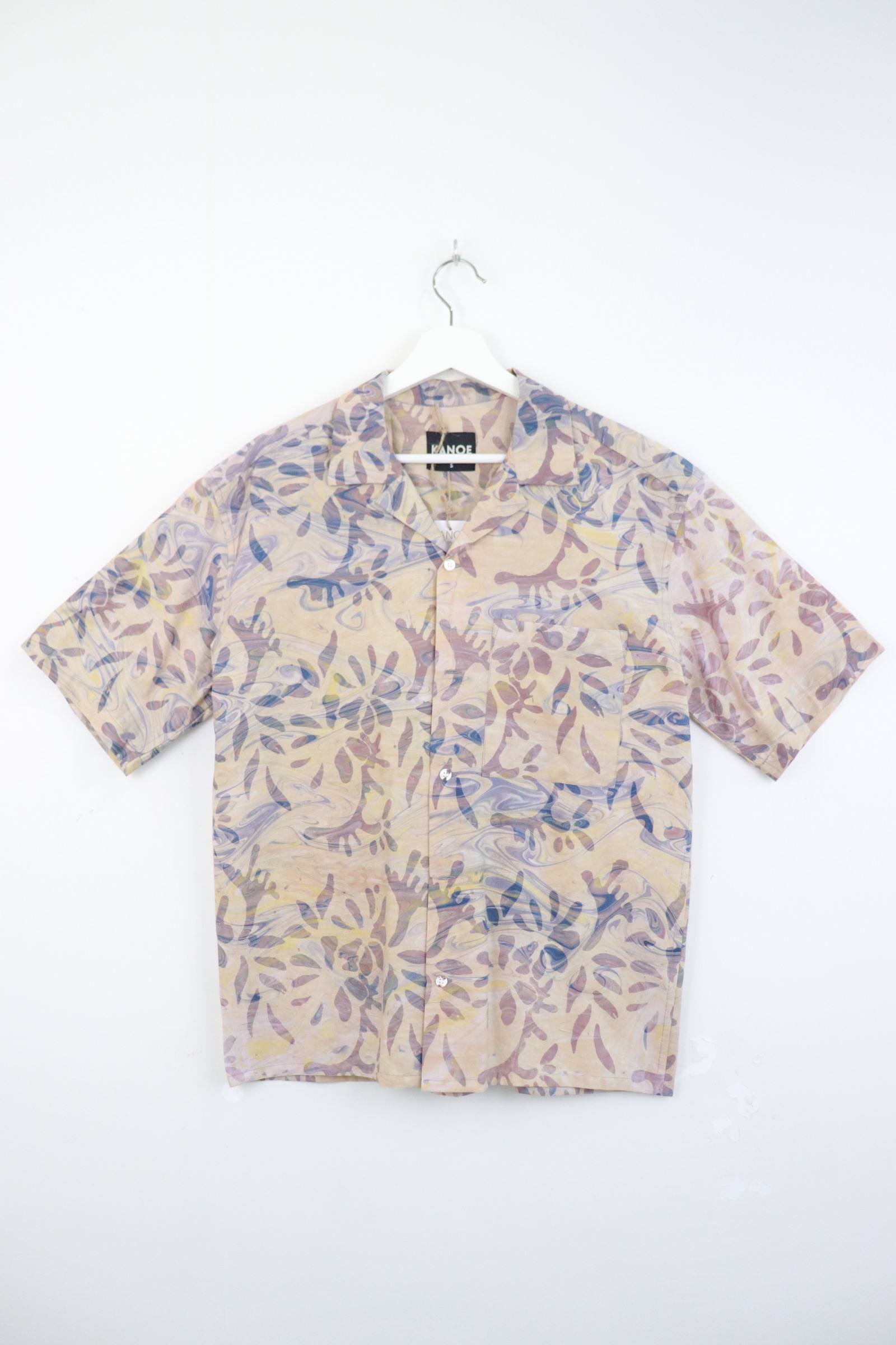 KANOEMEN Handmade Open Collar Batik Shirt - Flint [S]