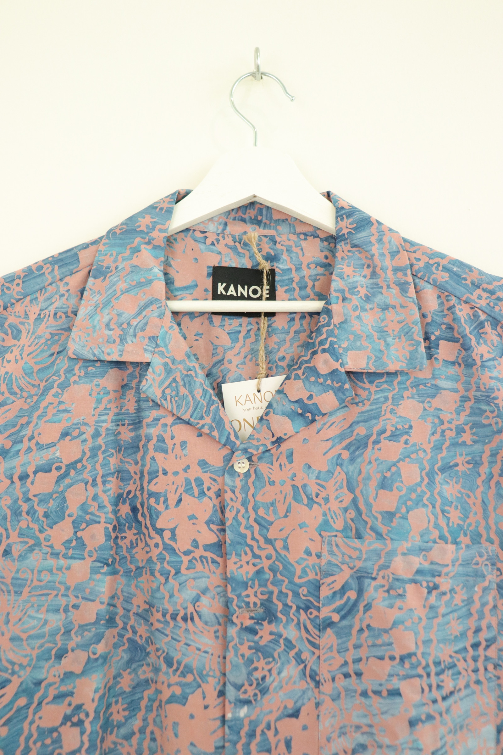 KANOEMEN Handmade Open Collar Batik Shirt - Jasper [M]