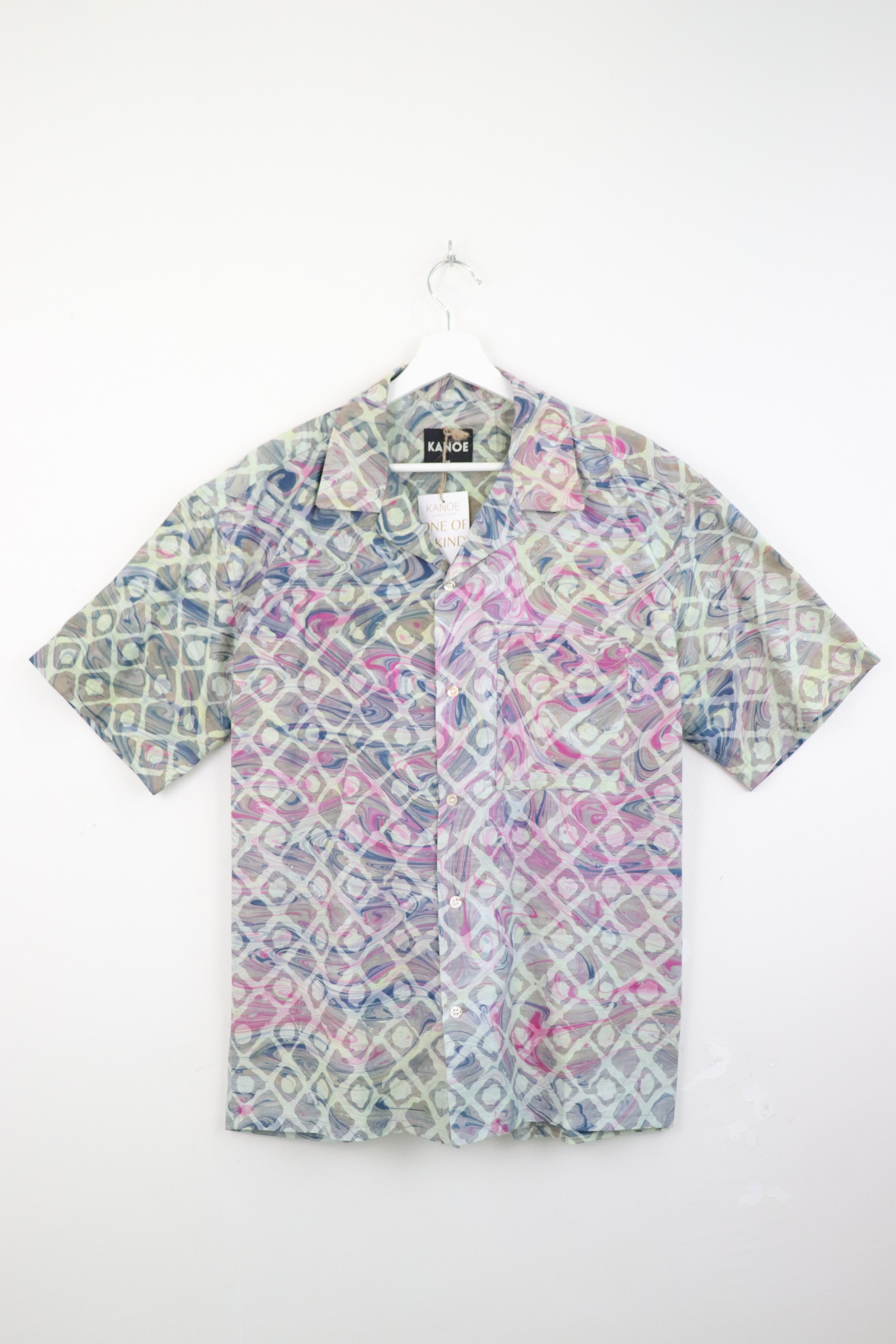 KANOEMEN Handmade Open Collar Batik Shirt - Emery [M]