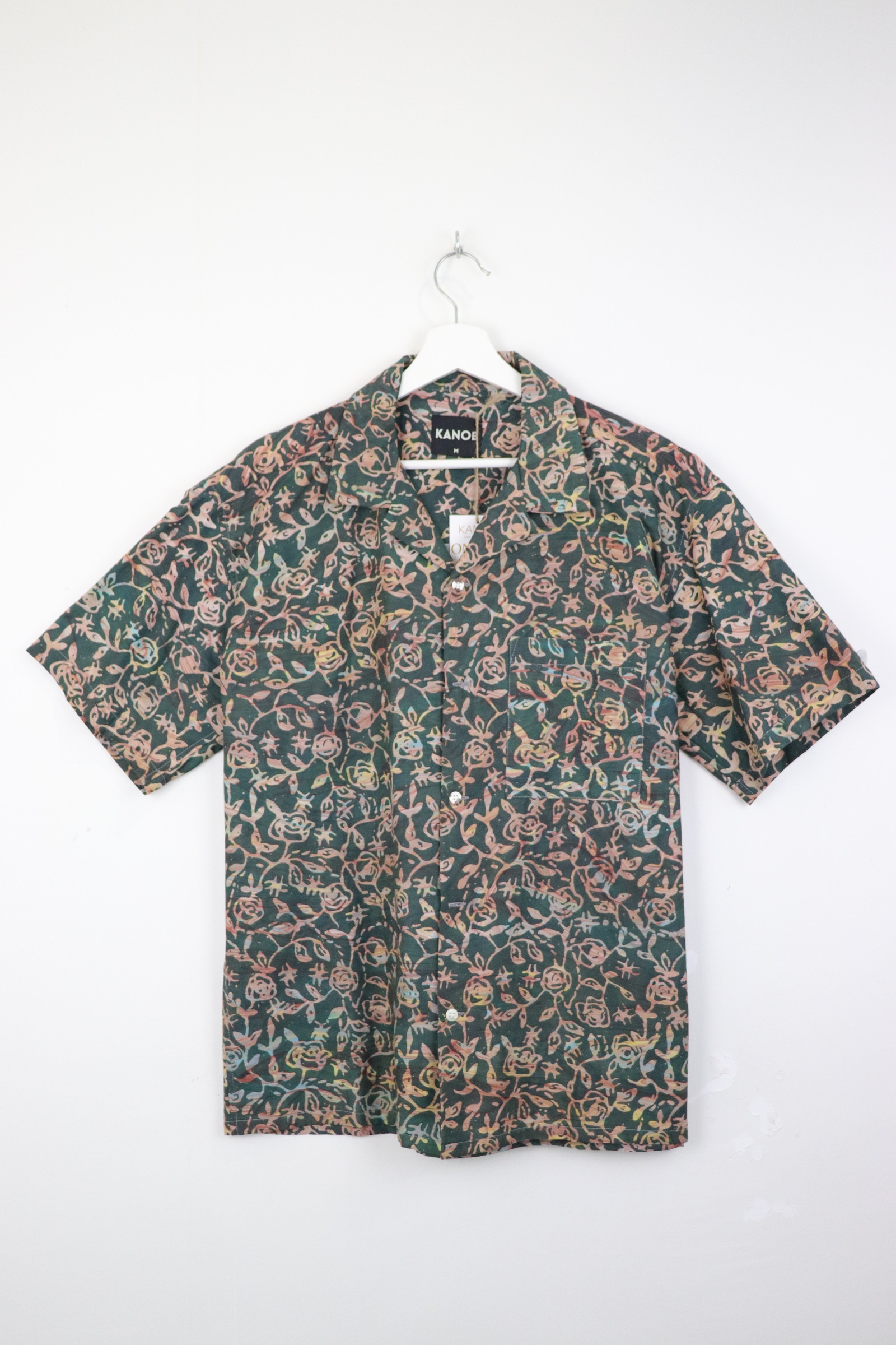 KANOEMEN Handmade Open Collar Batik Shirt - Theron [M]