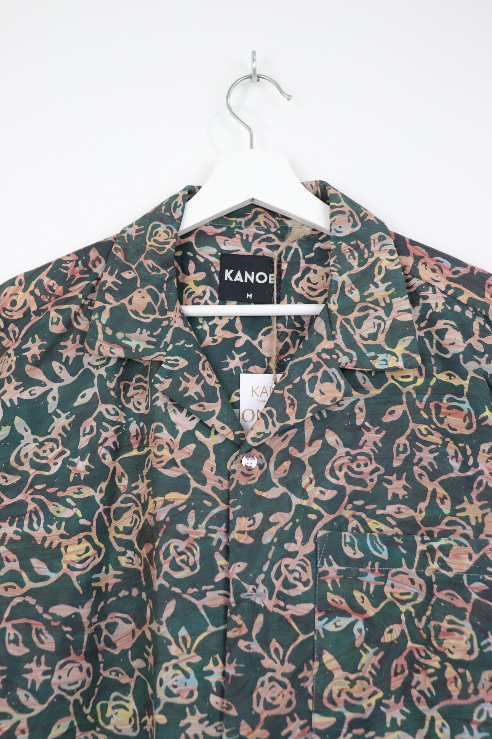 KANOEMEN Handmade Open Collar Batik Shirt - Theron [M]