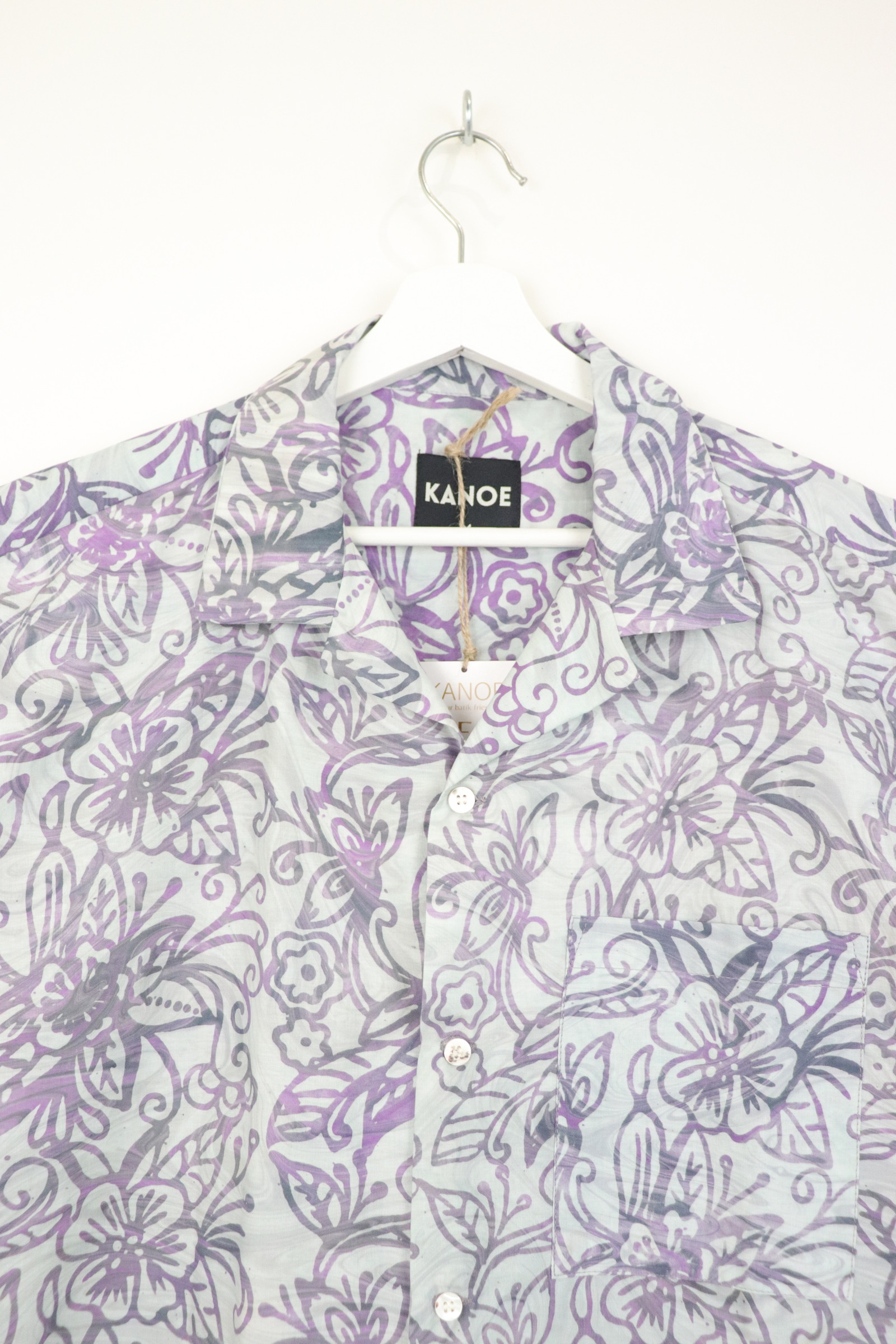 KANOEMEN Handmade Open Collar Batik Shirt - Eric [M]