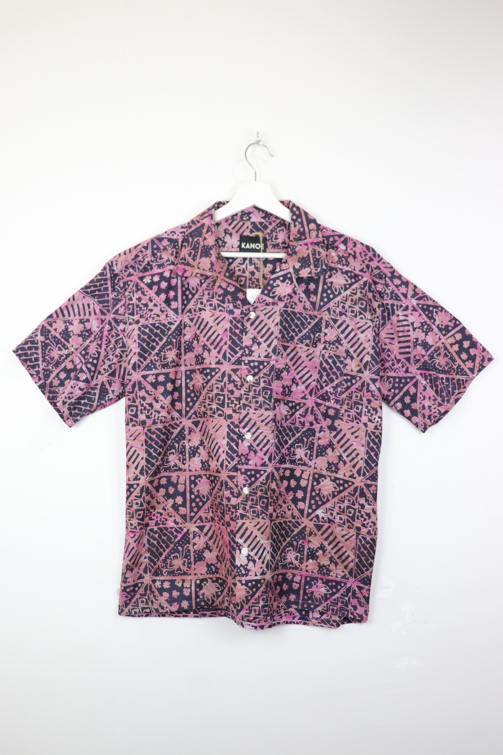 KANOEMEN Handmade Open Collar Batik Shirt - Levi [L]